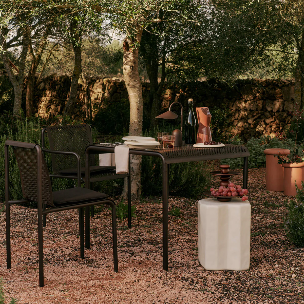 Dapple Dining Table 80 x 80 Dark Chocolate - Image 3