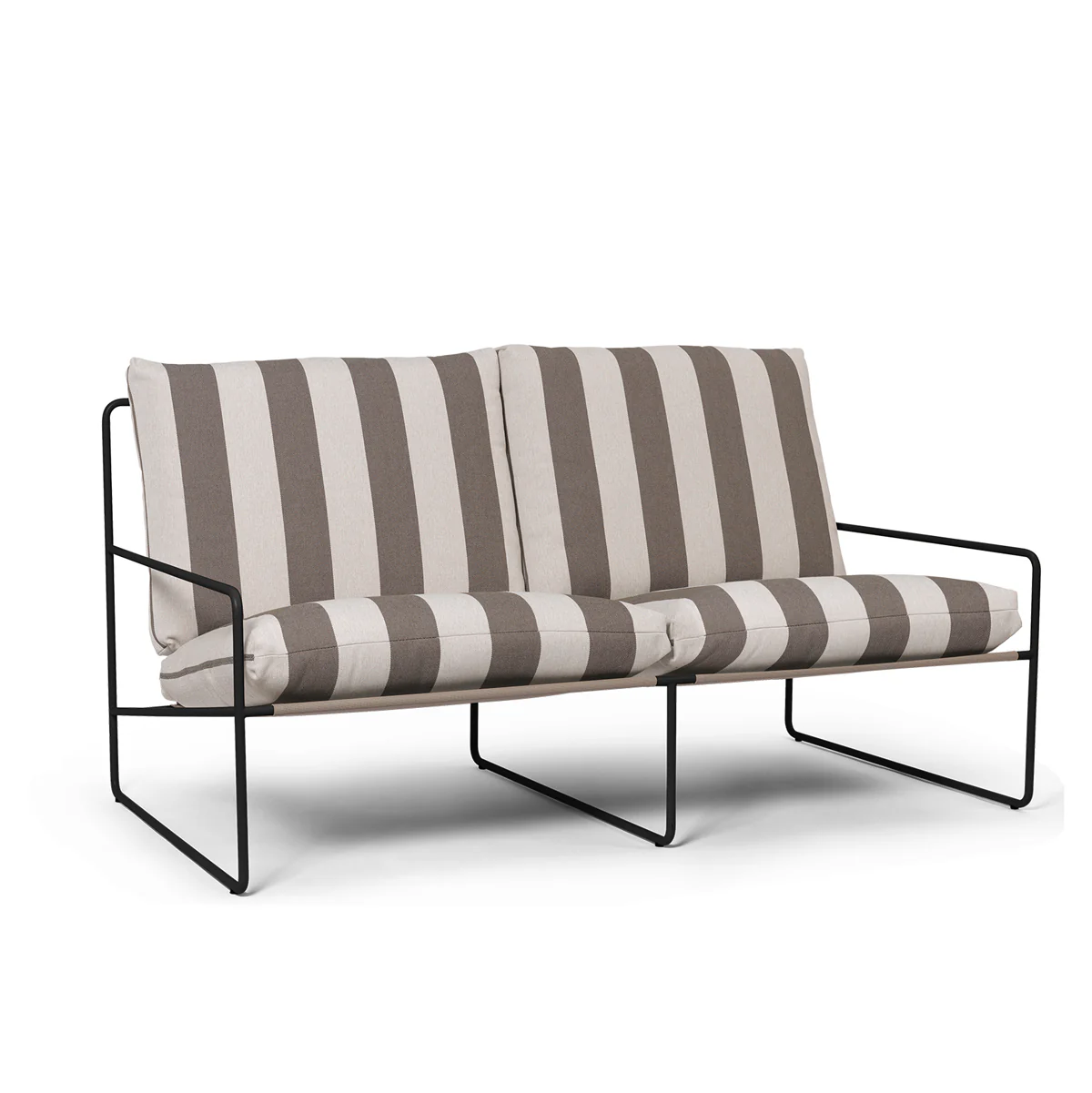 Desert 2-seater Stripe - Black/Chocolate - Image 2
