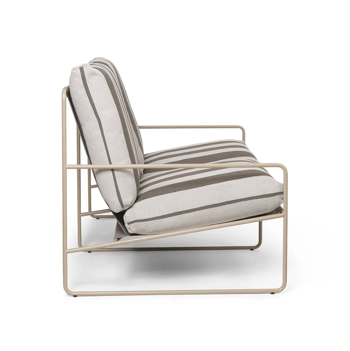 Desert 2-seater Stripe - Cashmere/Chocolate - Image 3