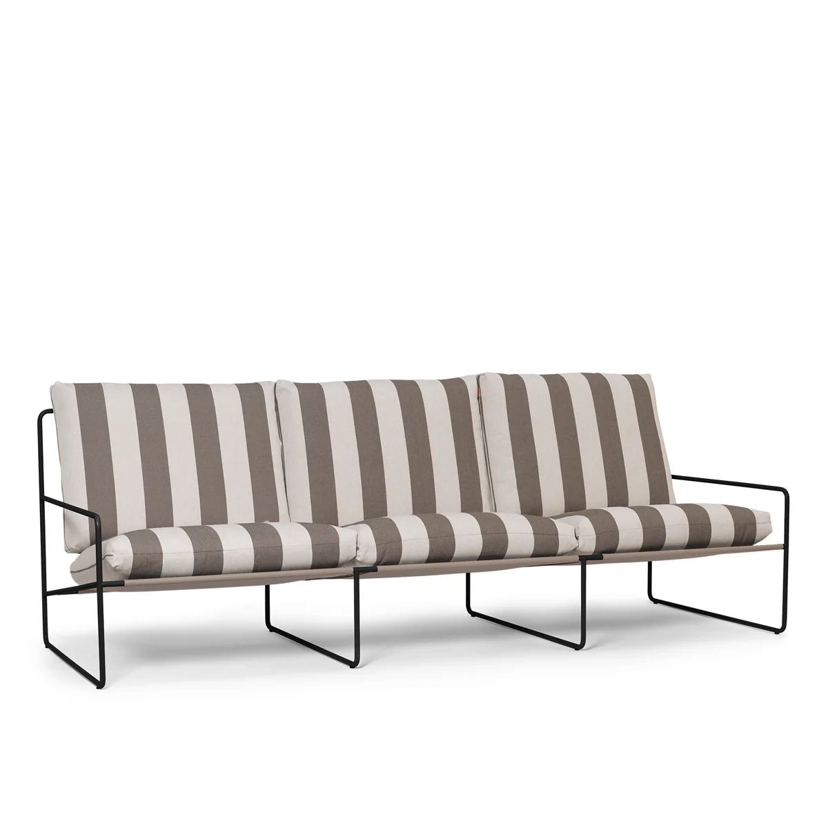 Desert 3-seater Stripe - Black/Chocolate - Image 2