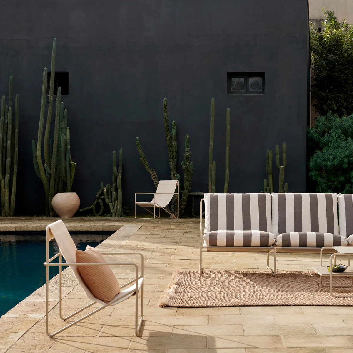 Desert 3-seater - Cashmere - Stripe - Chocolate - Image 2
