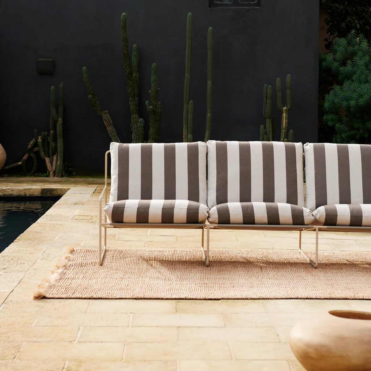 Desert 3-seater - Cashmere - Stripe - Chocolate - Image 7
