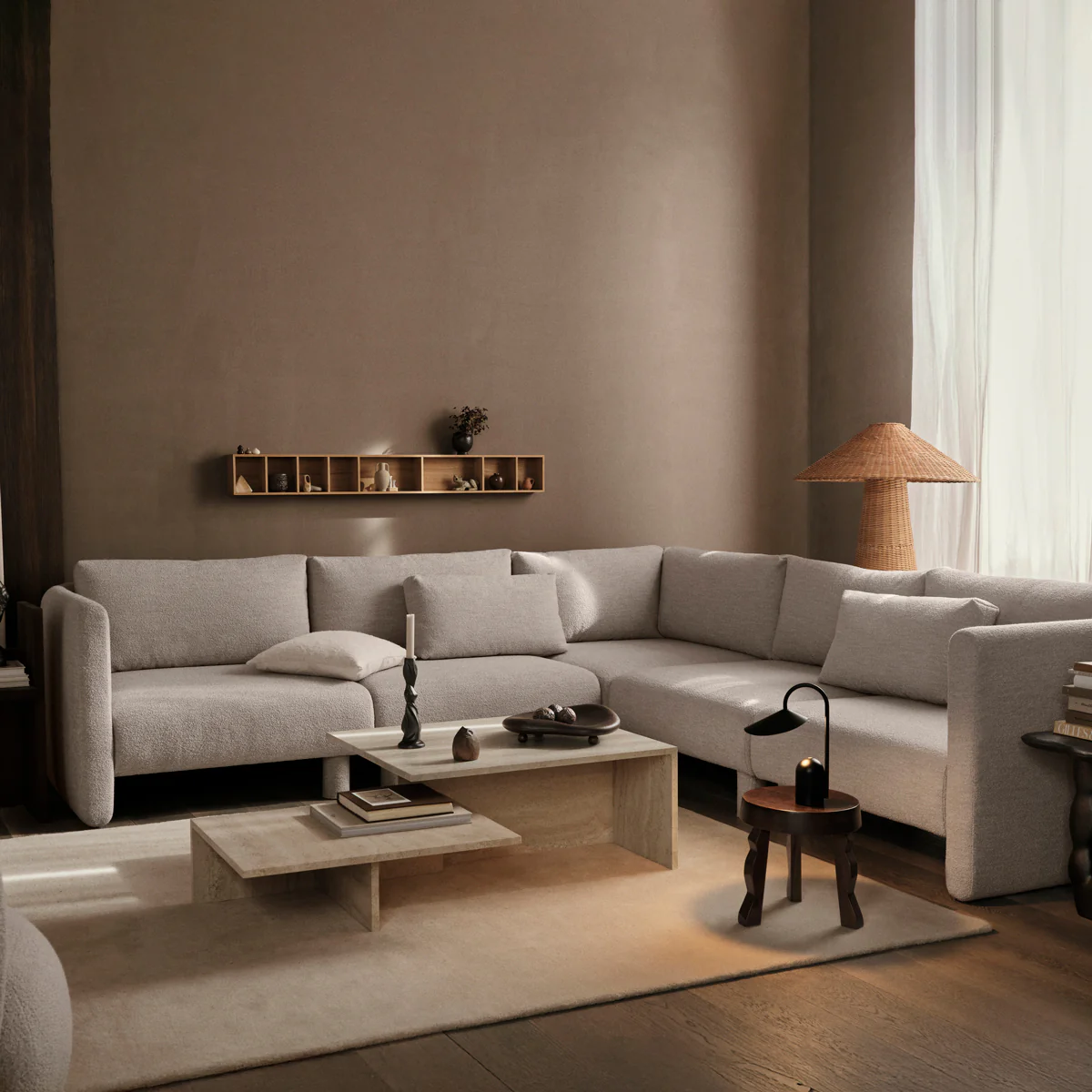 Distinct Grande Duo Tables - Travertine - Image 6
