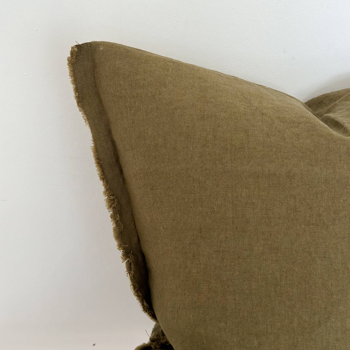 Esmee Linen Cushion – Olive Green: 45 x 45 cm - Image 2