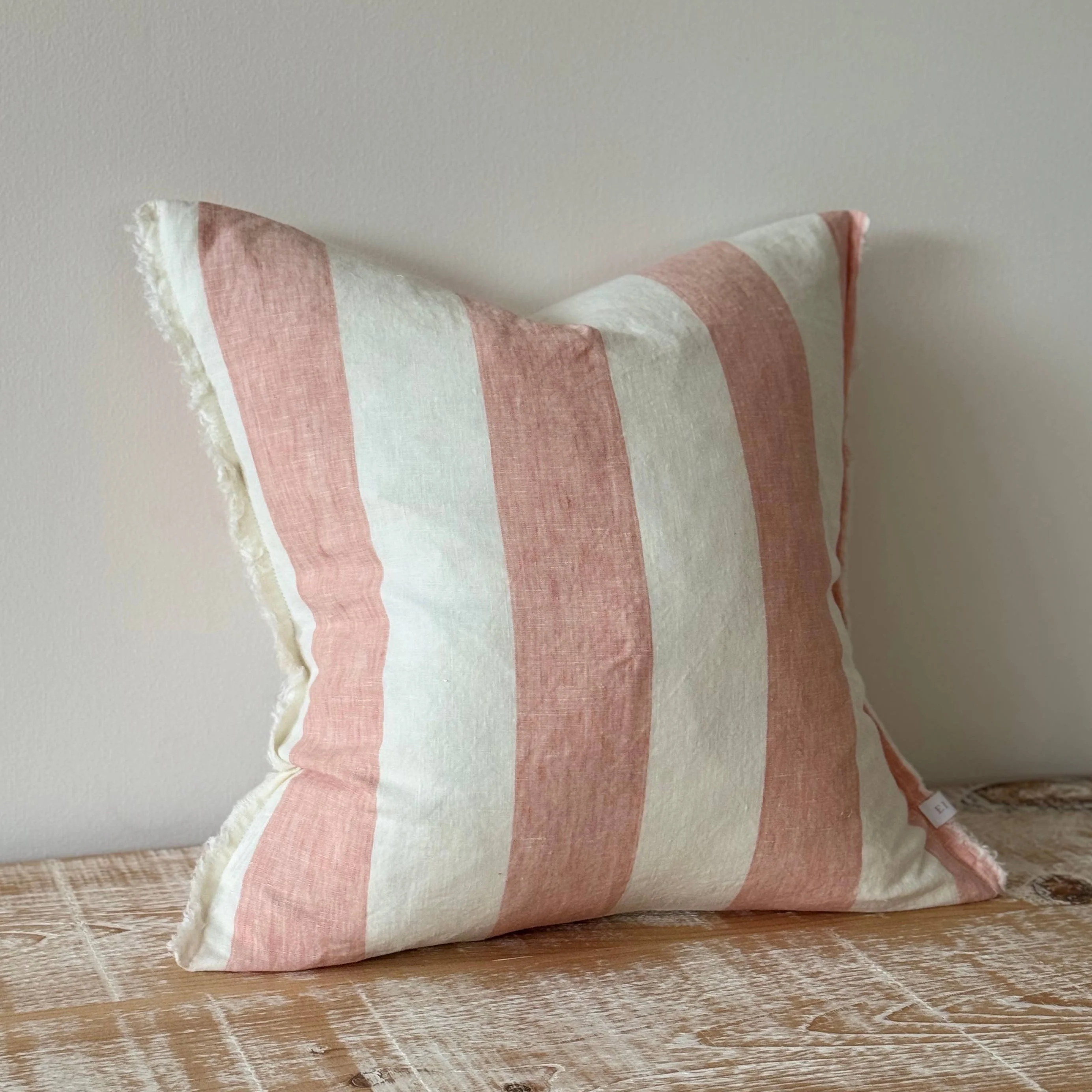 Esmee Pink Wide Stripe Cushion  45 x 45 cm - Image 4
