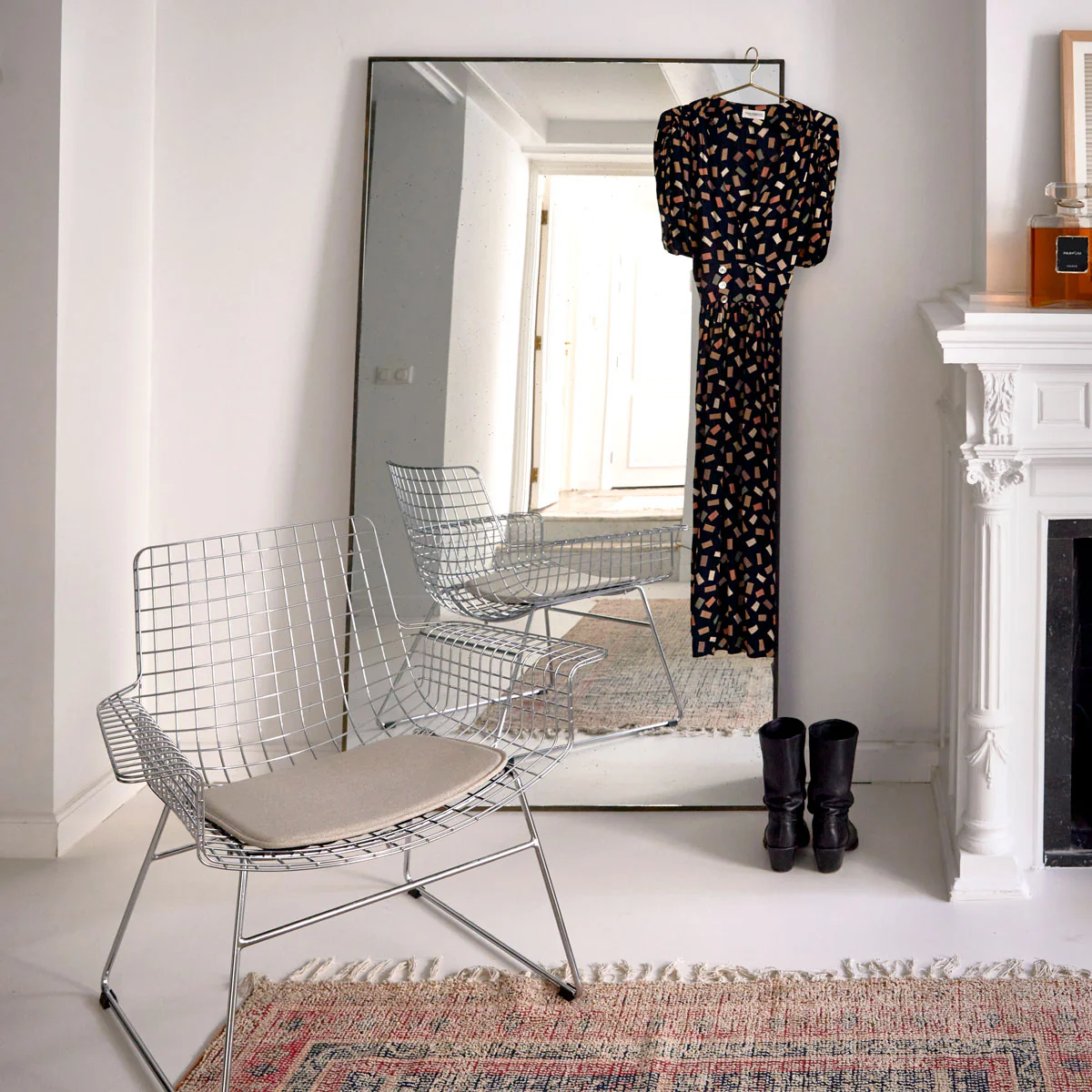 Extra Large Antique Look Floor Mirror - Image 4