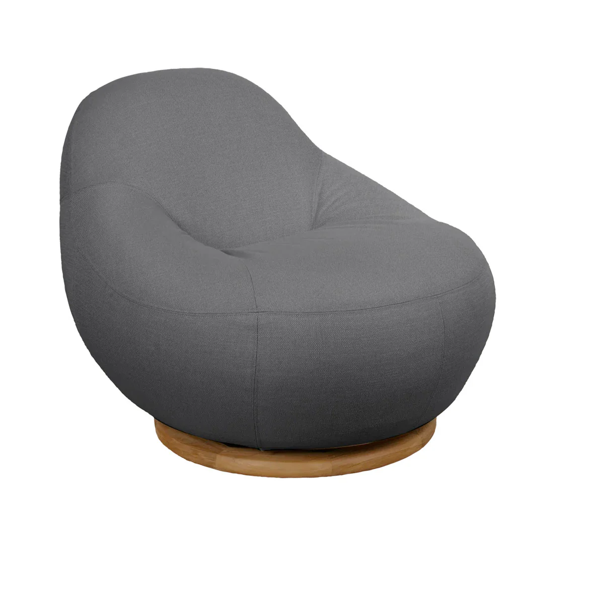Gem Lounge Chair with Teak Swivel : Grey Cane Line Airtouch