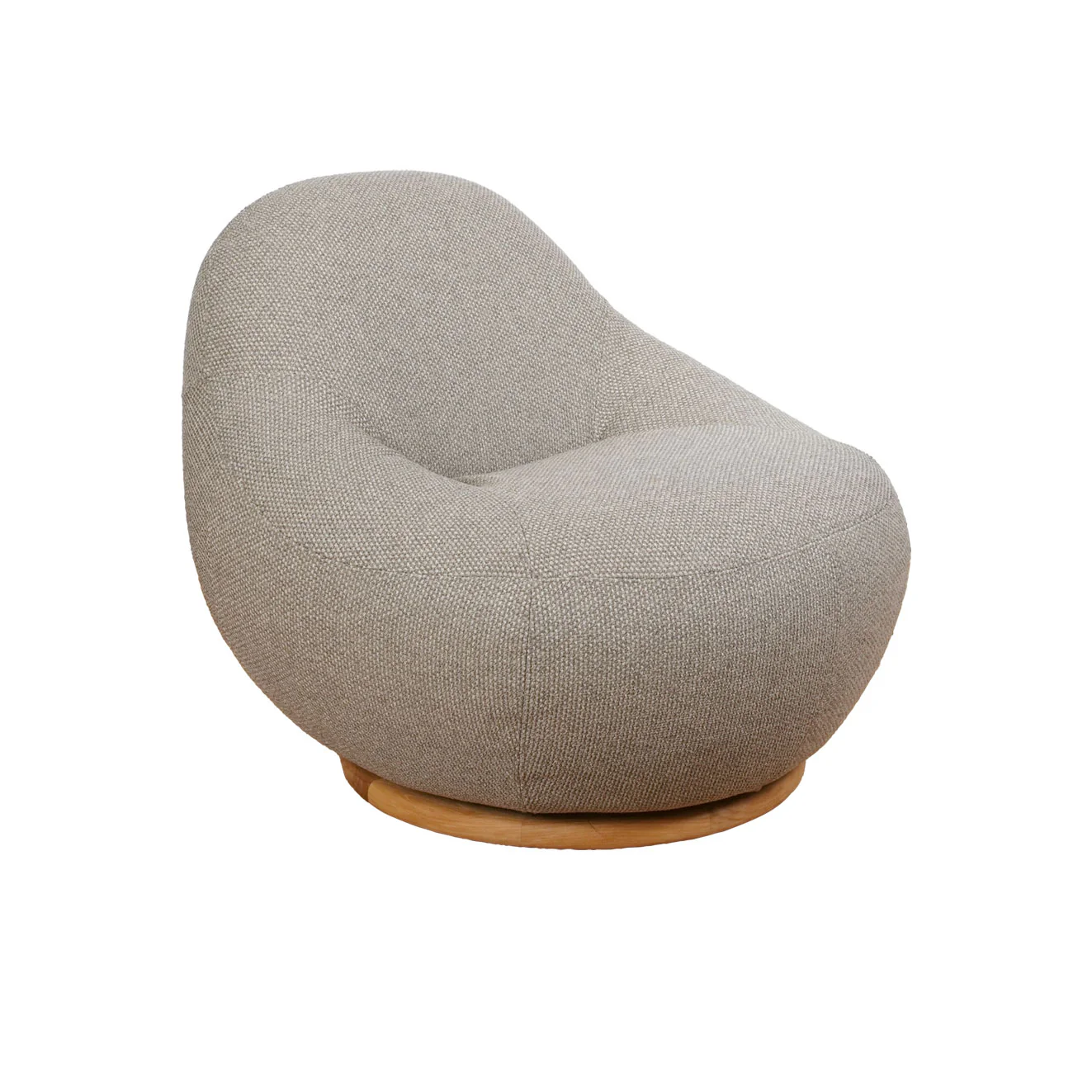 Gem Lounge Chair with Teak Swivel : Light Brown