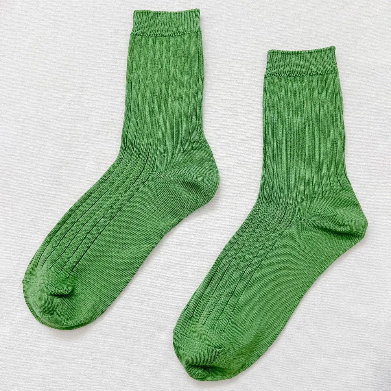 Her Socks - Mercerized Combed Cotton Rib Jade - Image 3