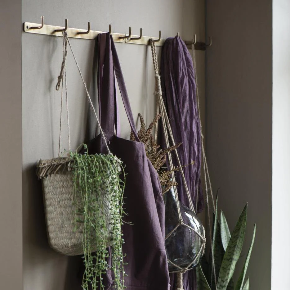 Hook Rack W/5 Hooks Antique Brass Look - Image 4