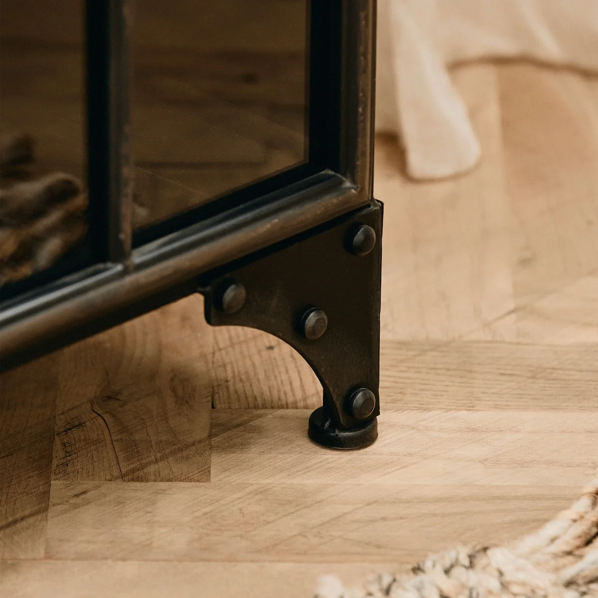 Iron & Glass Low Display Cabinet - Image 4