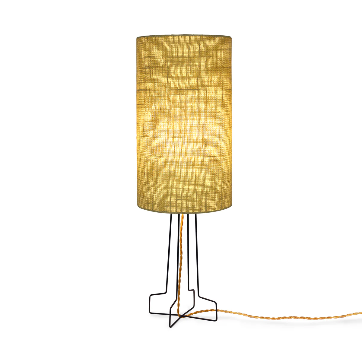 Jute Cylinder Lamp Shade Jade Green 22cm - Image 4