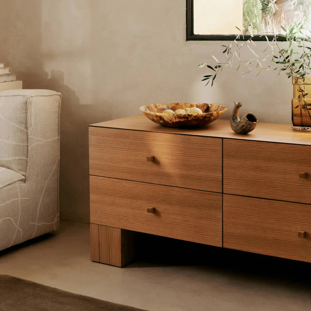 Kuben Drawers 2x2 - Natural Oak Veneer