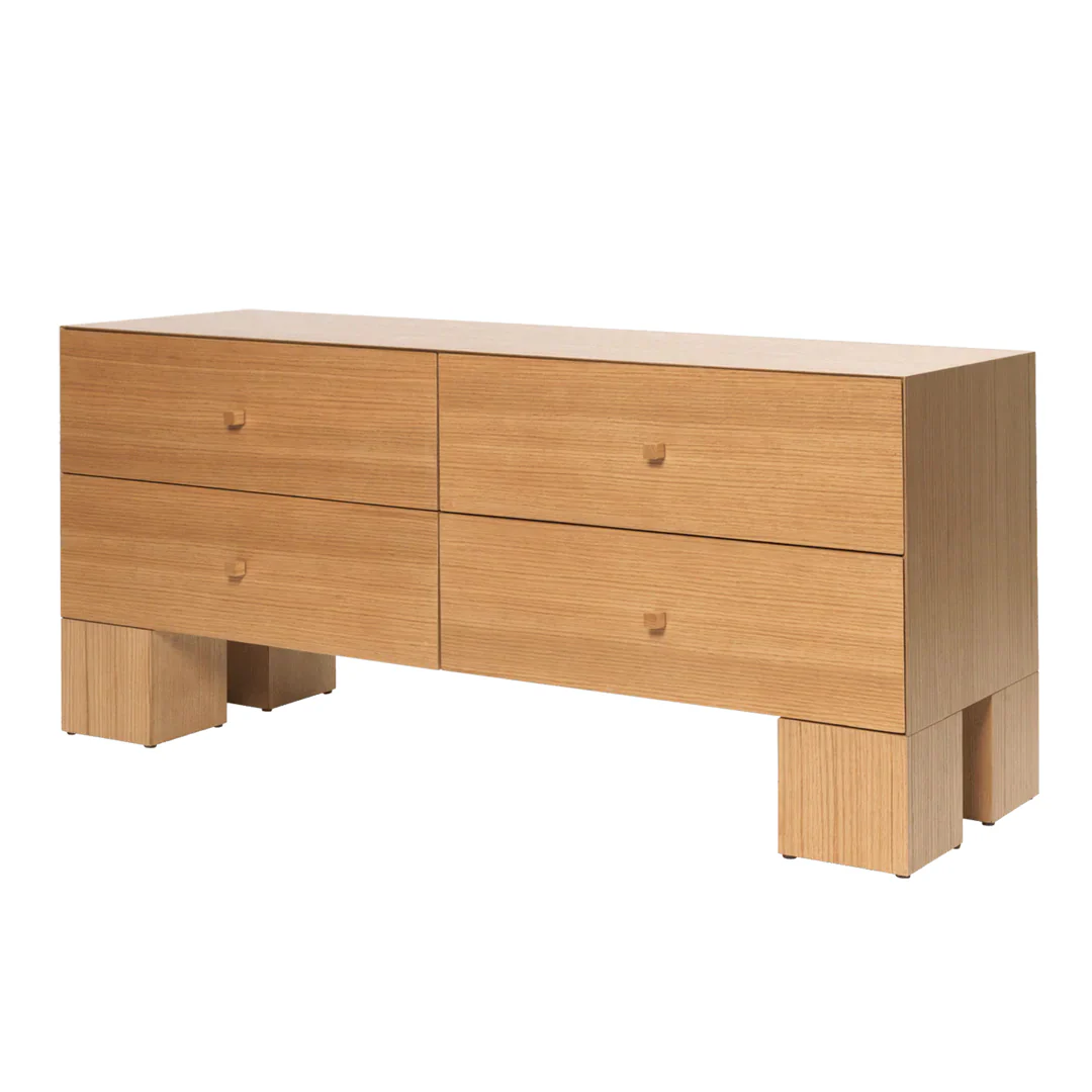 Kuben Drawers 2x2 - Natural Oak Veneer - Image 2
