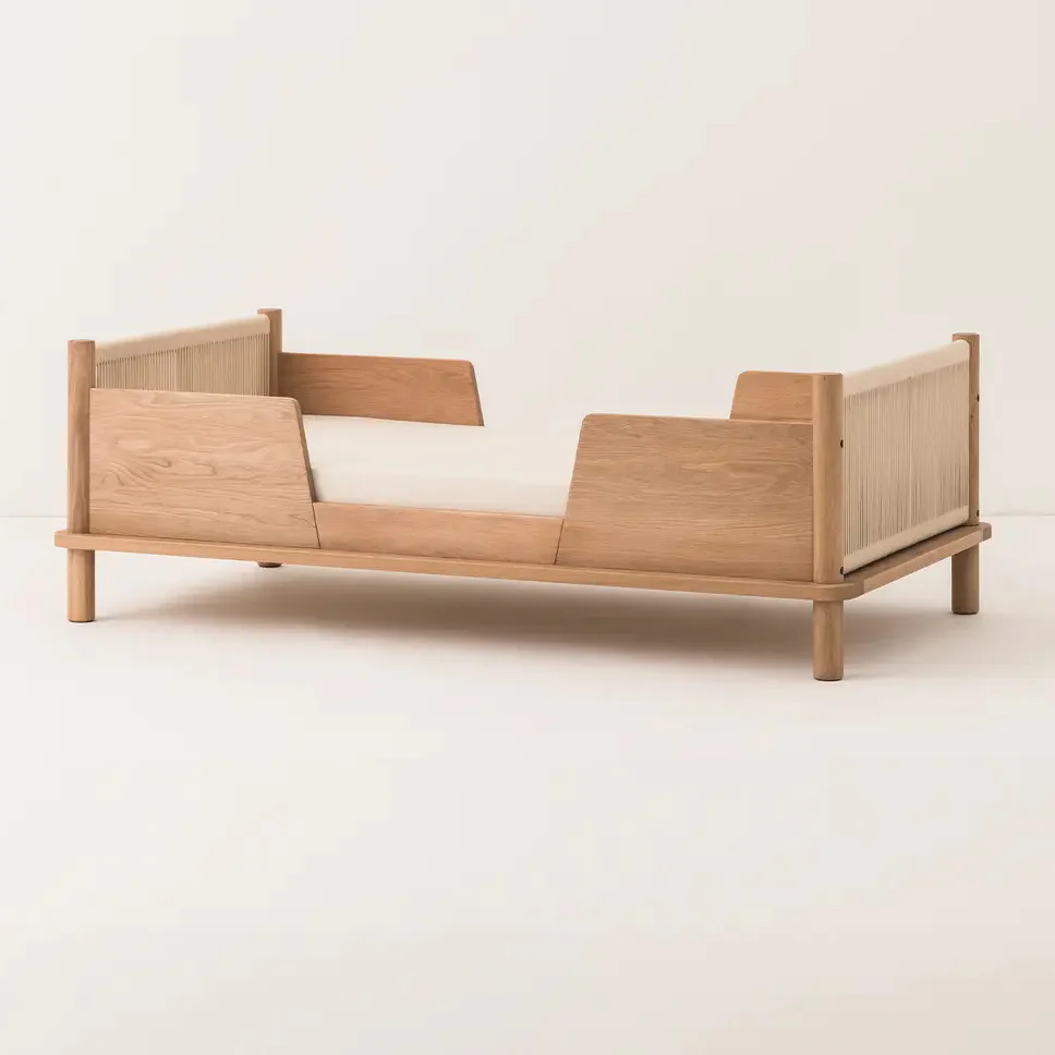 Latitude Junior Bed Set in Solid Oak Wood (two bed rails)