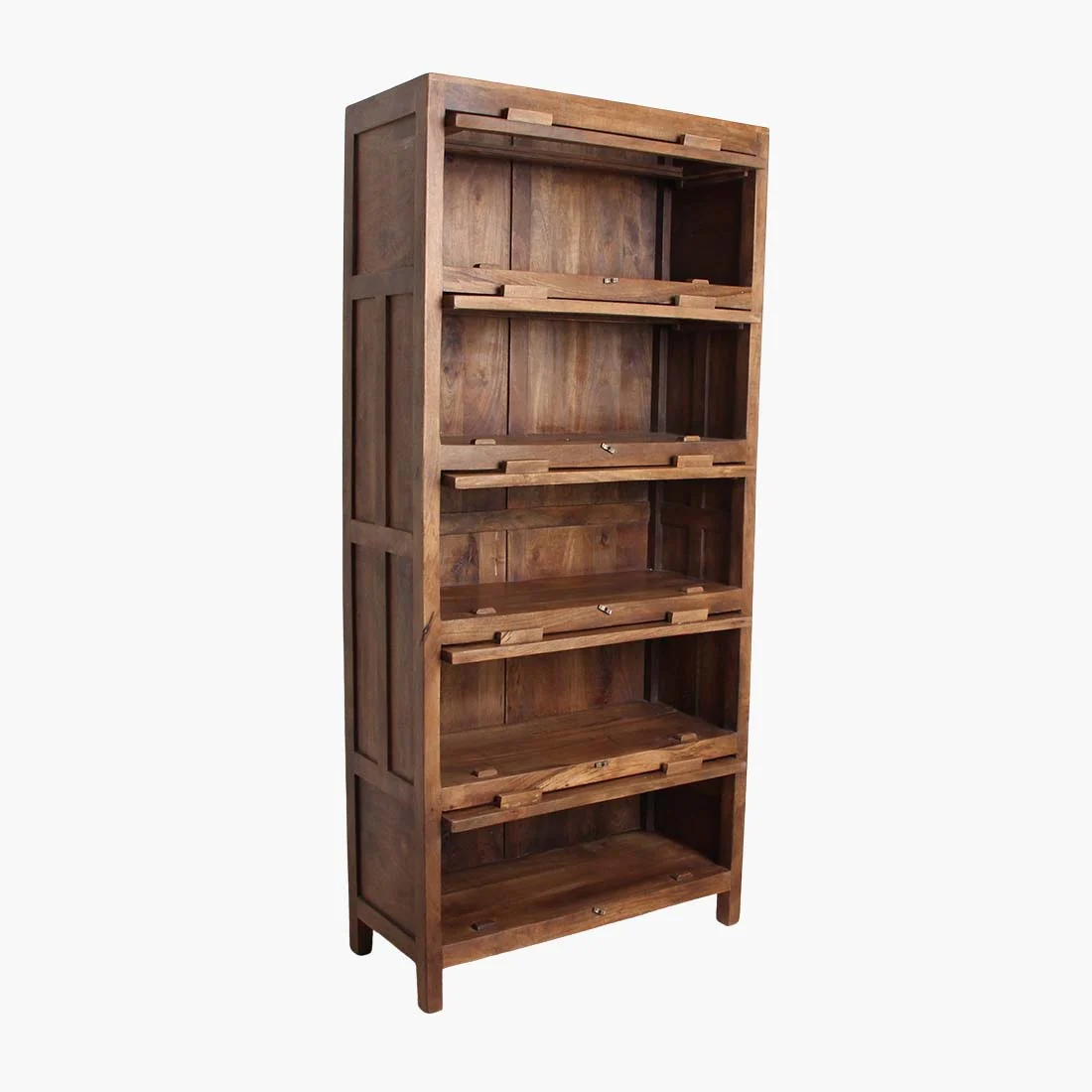 Library 5-Door Revolving Cabinet Brown - Image 3