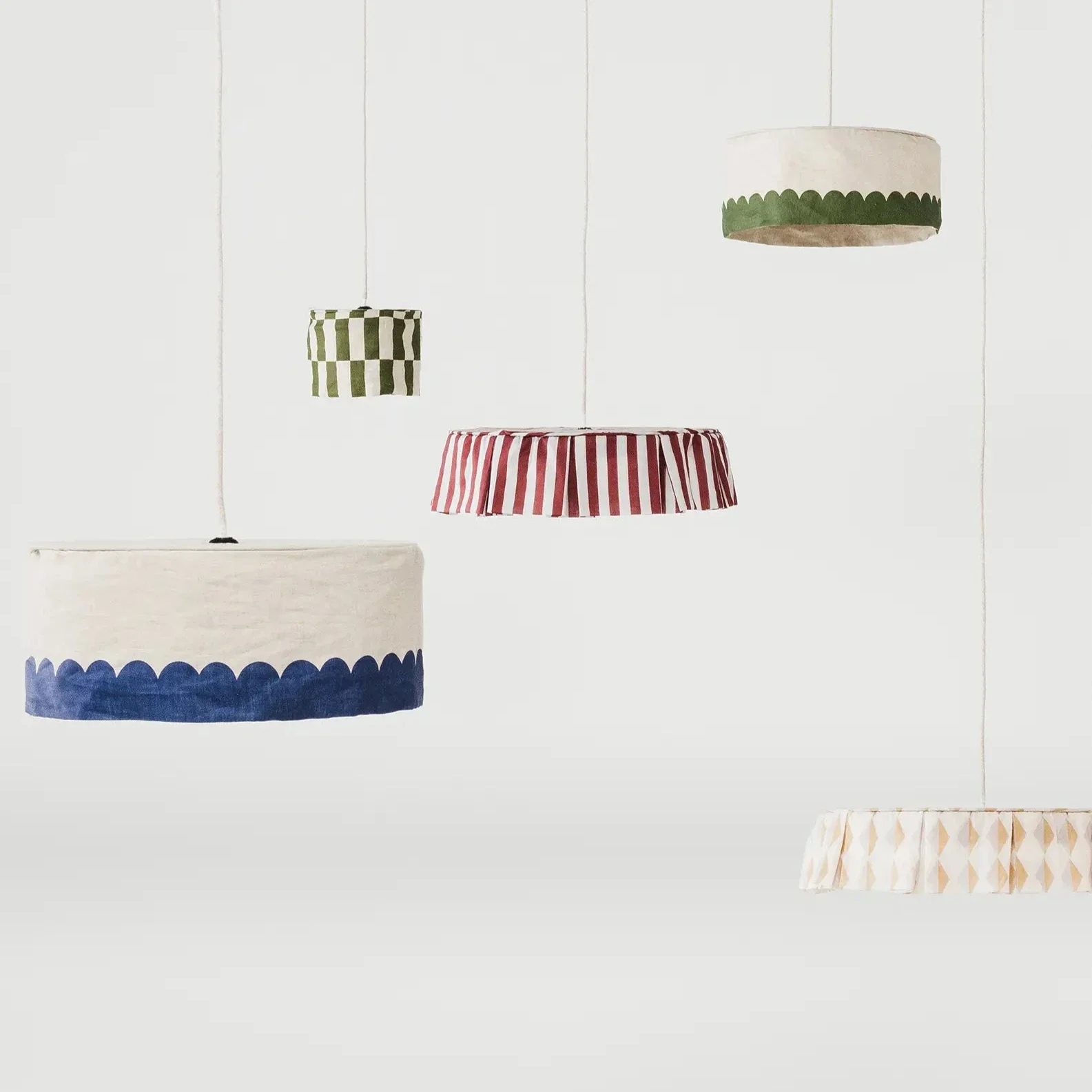 Linen Pendant lampshade diam. 40cm Vibes Blue - Image 2
