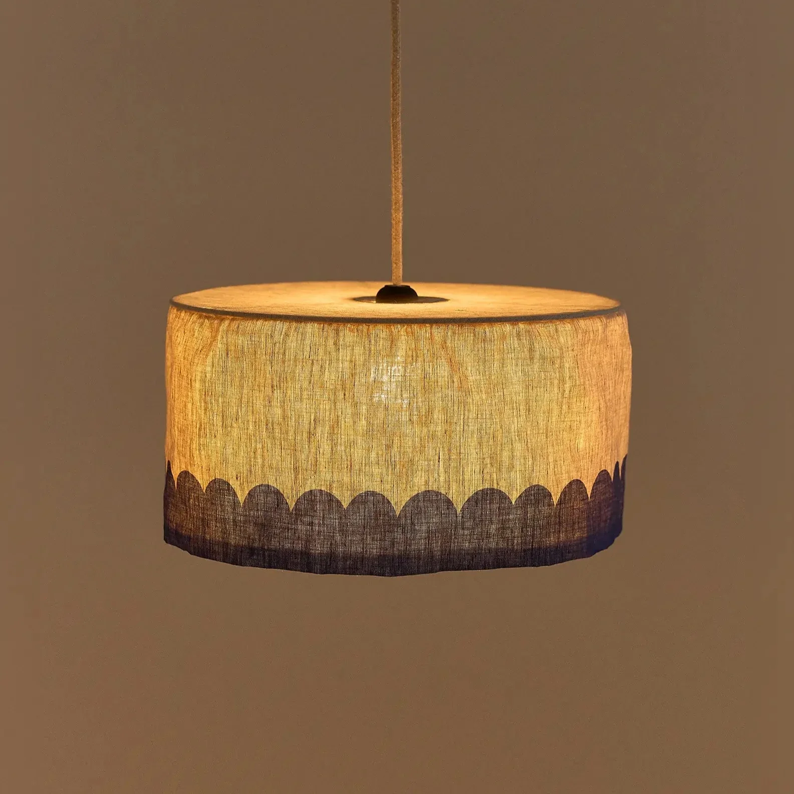 Linen Pendant lampshade diam. 40cm Vibes Blue - Image 3