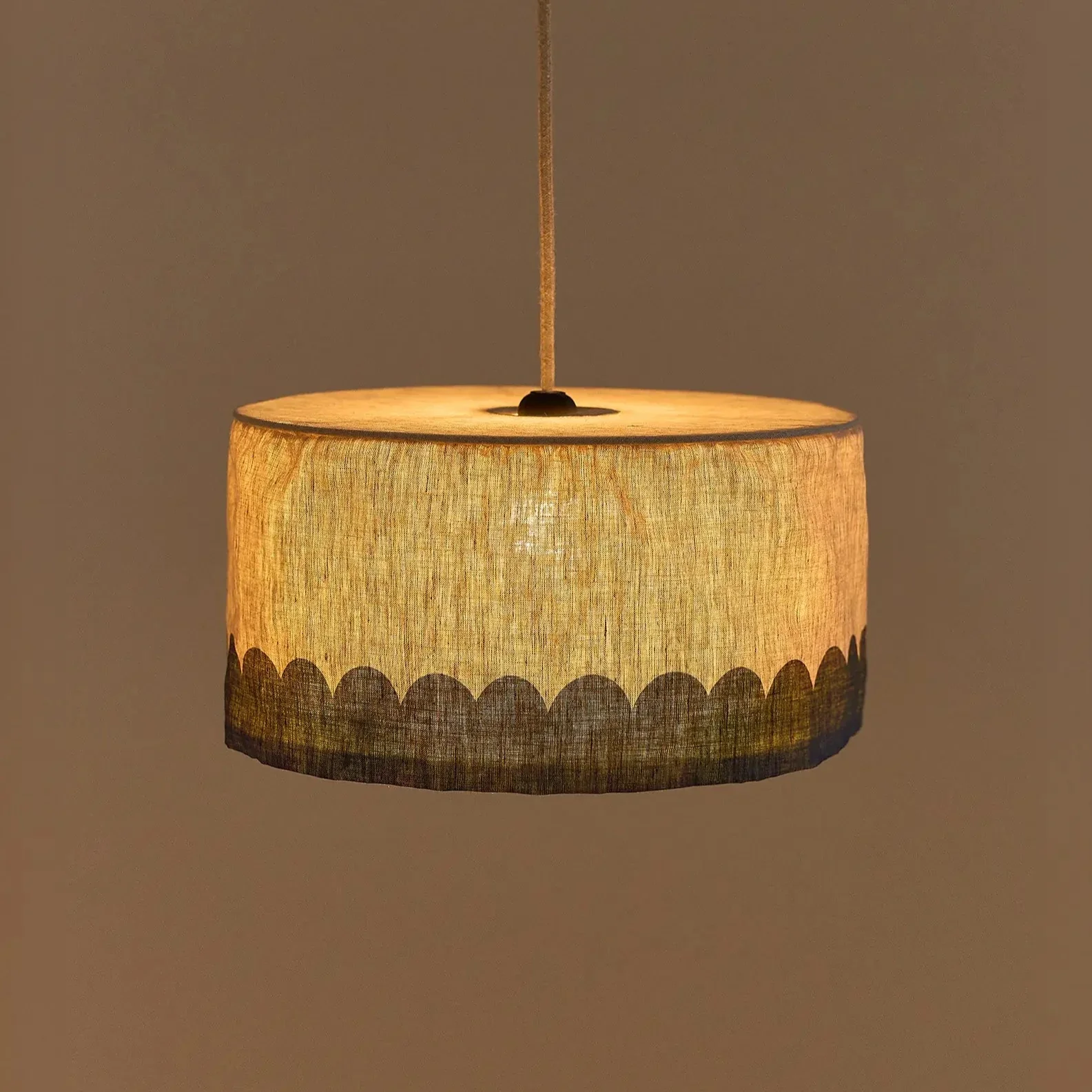 Linen Pendant lampshade diam. 40cm Vibes Green - Image 3