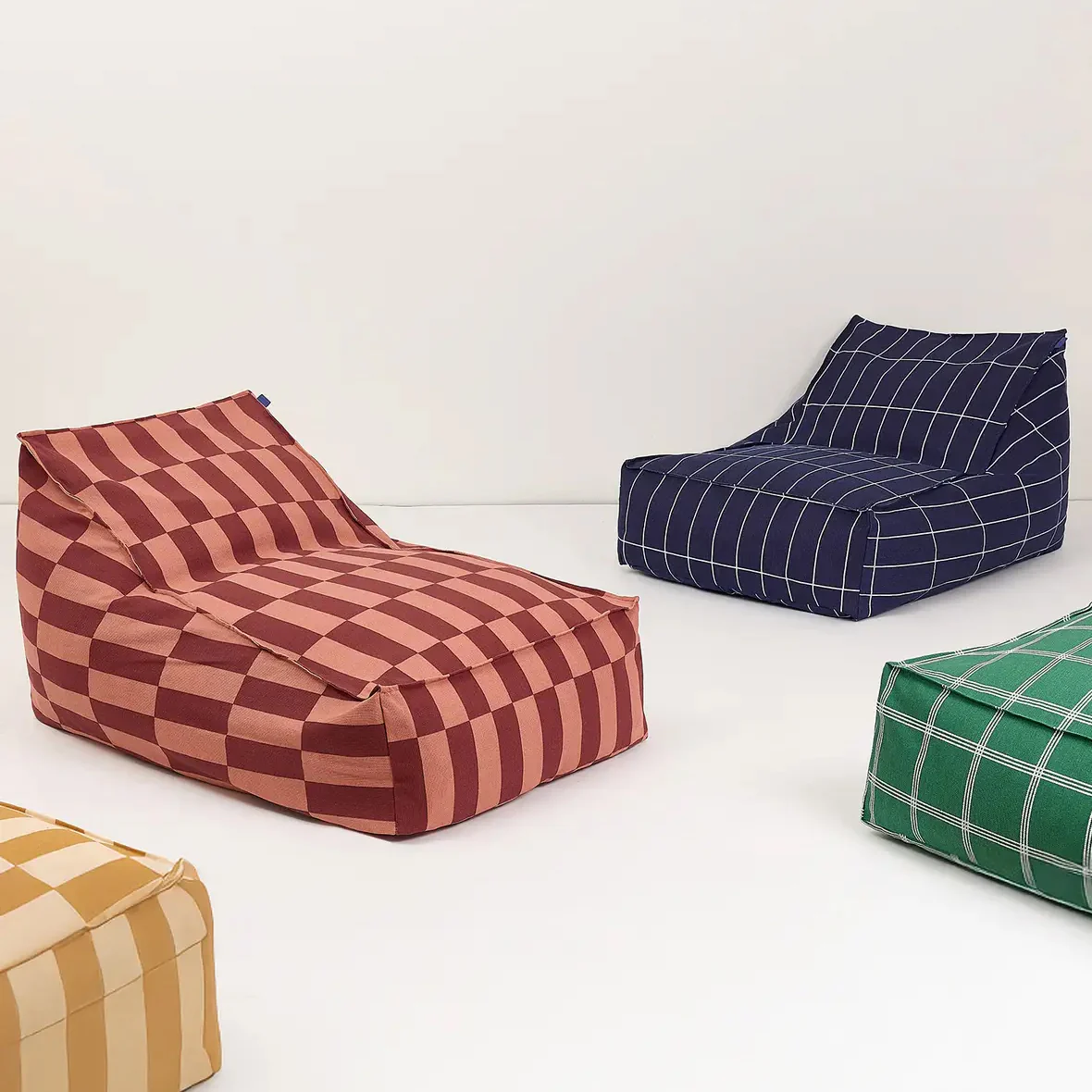 Long Beanbag - Adult Size - Vibes Maroon Tiles - Image 2