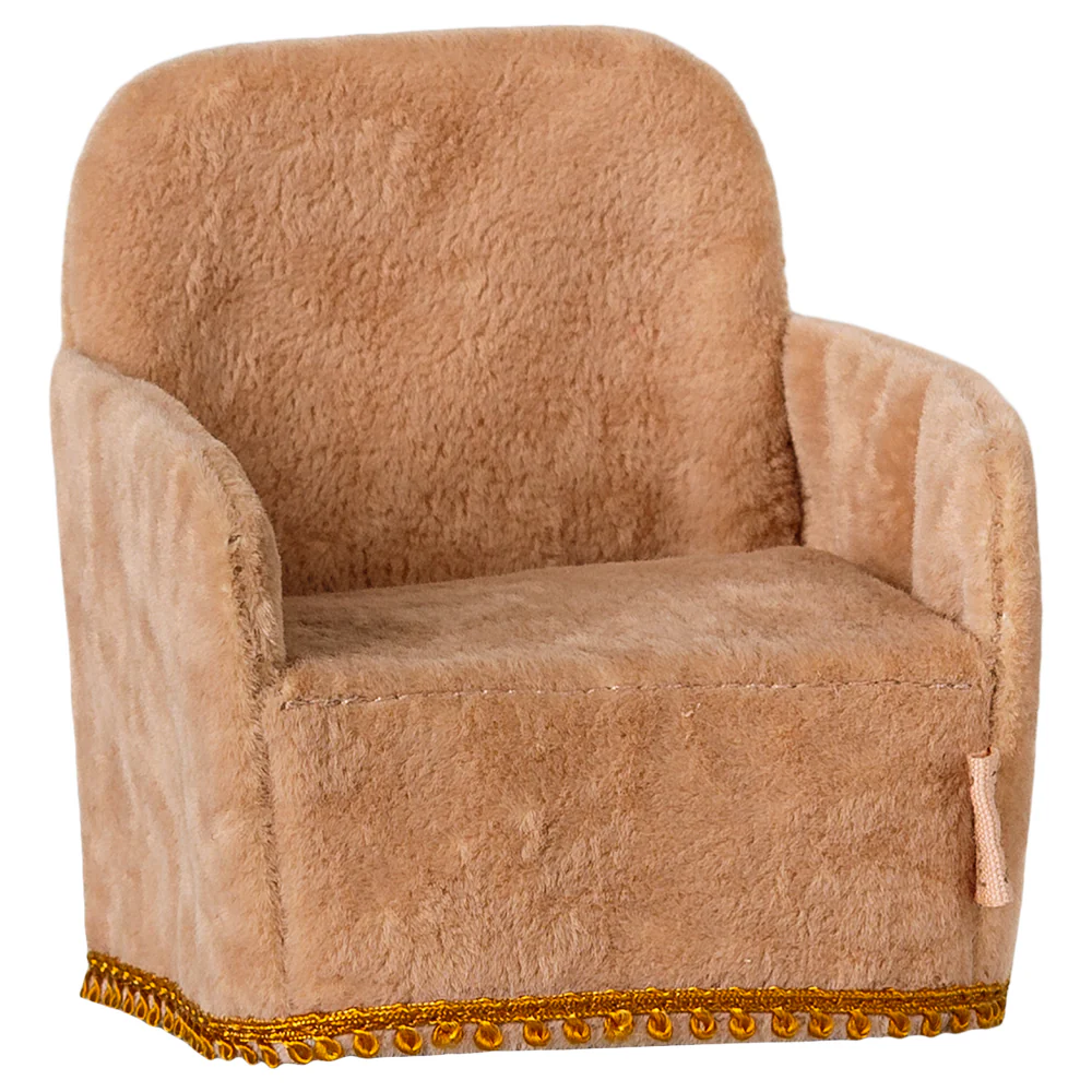 Maileg Mouse Chair Velvet Powder