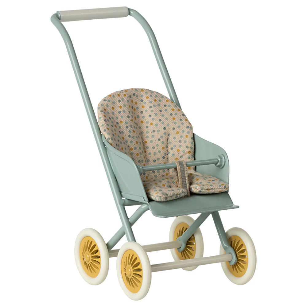 Pre-order Maileg Stroller, Micro Mint