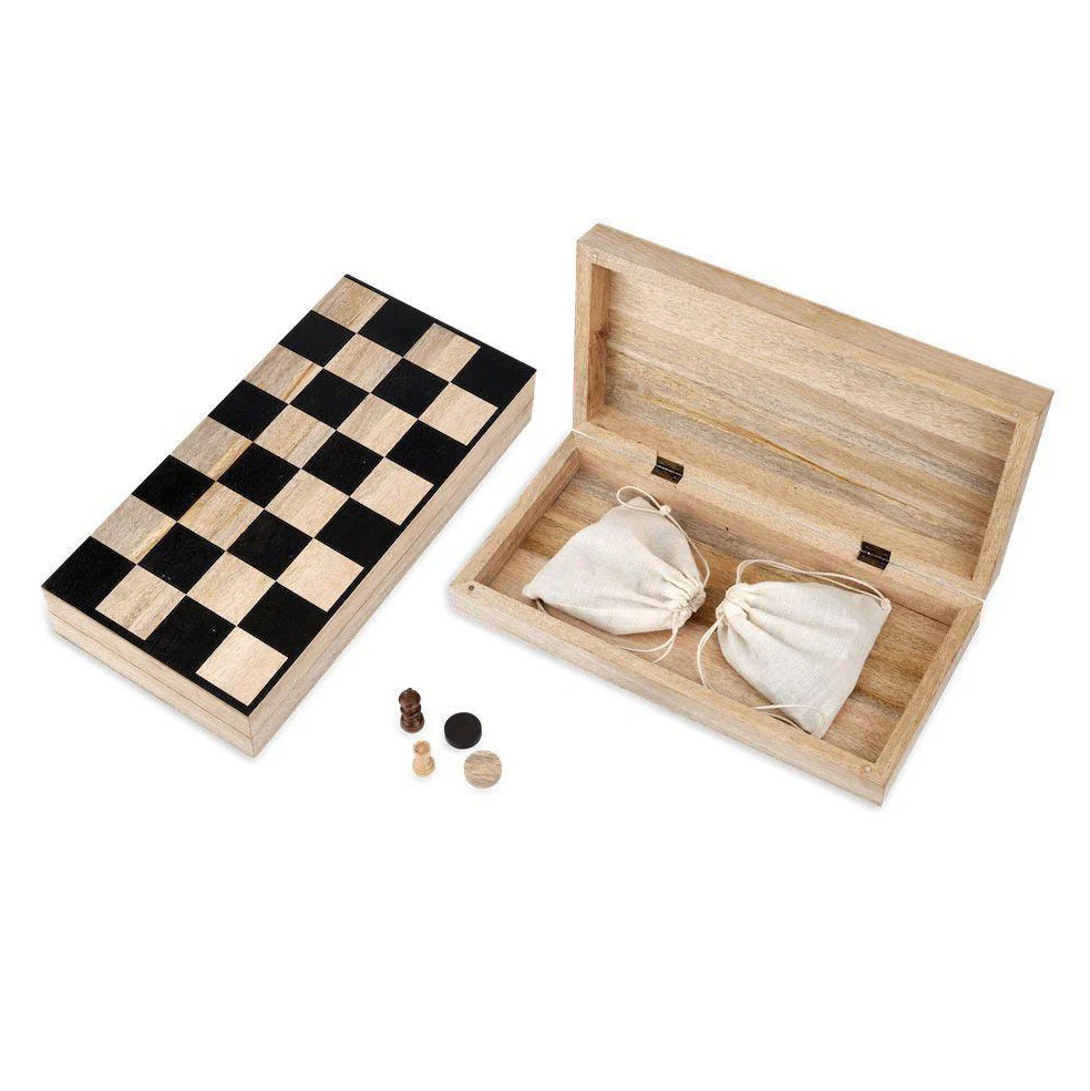 Mango Wood Chess & Draughts - Image 3