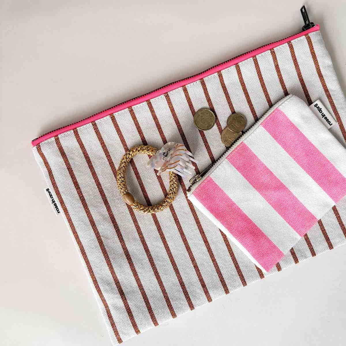 MARIE PURSE STRIPES NEON PINK - Image 3