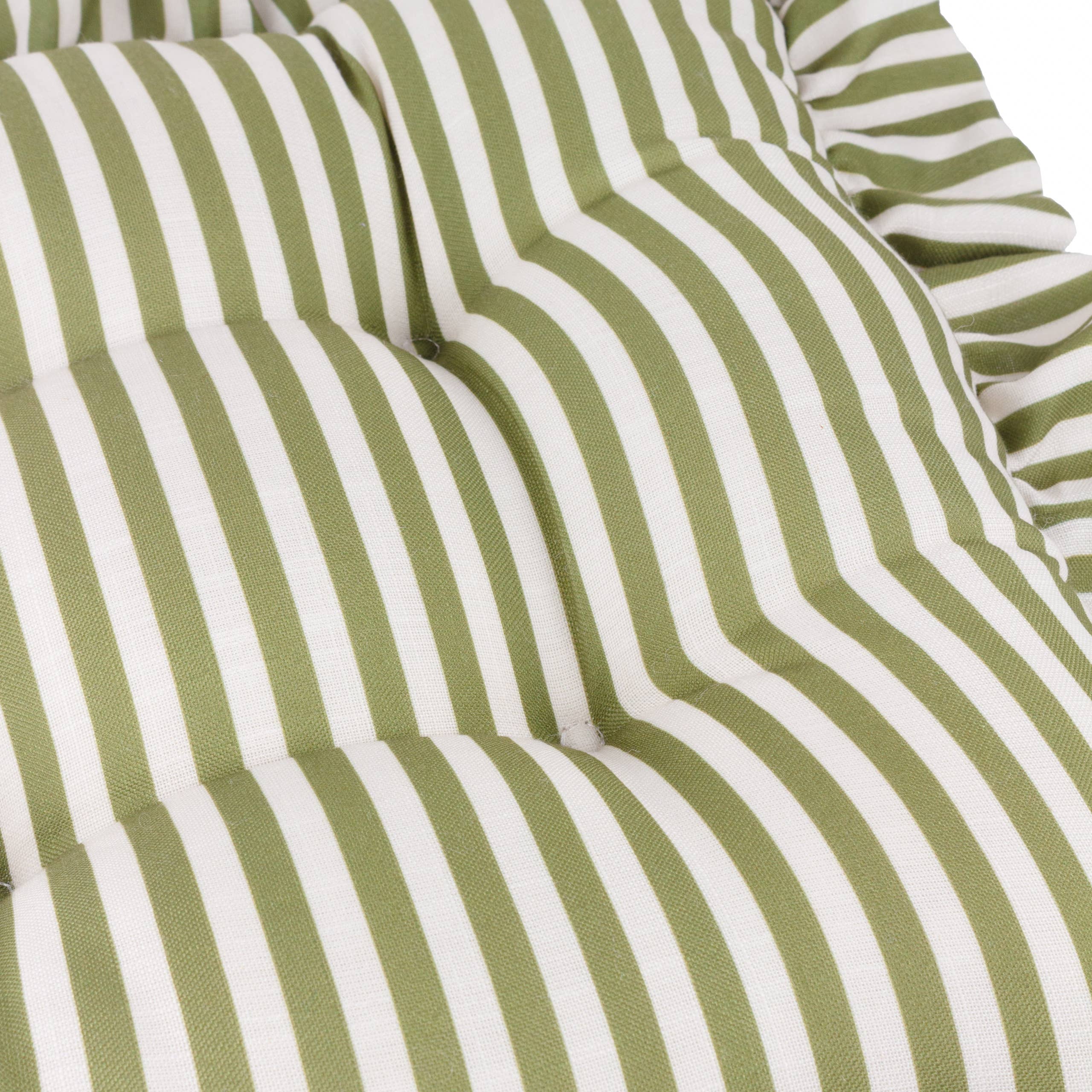 Millie Ruffle 2 Pack Indoor/Outdoor Seat Pads Green: Green / 40 x 40cm - Image 4