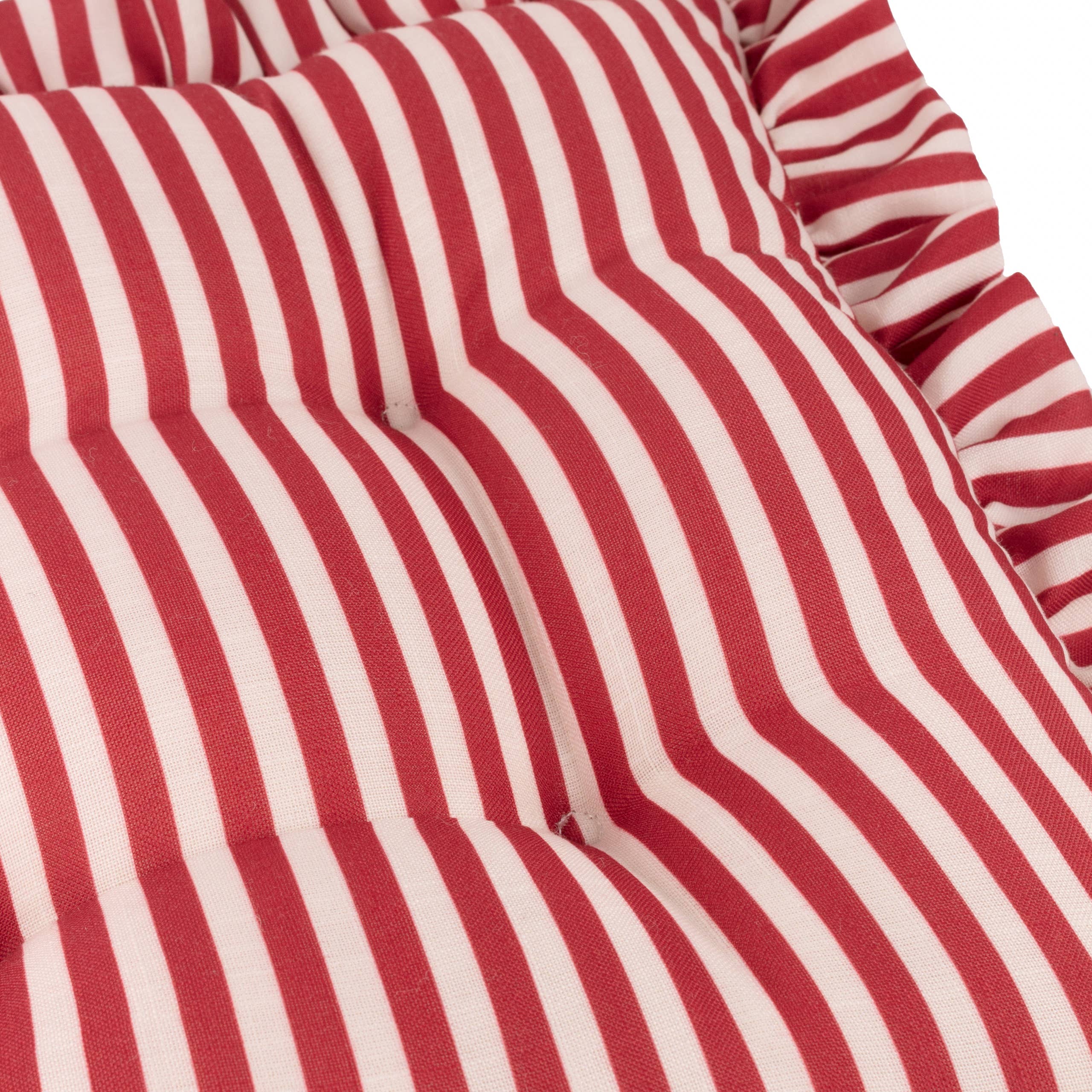 Millie Ruffle 2 Pack Indoor/Outdoor Seat Pads Red: Red / 40 x 40cm - Image 4