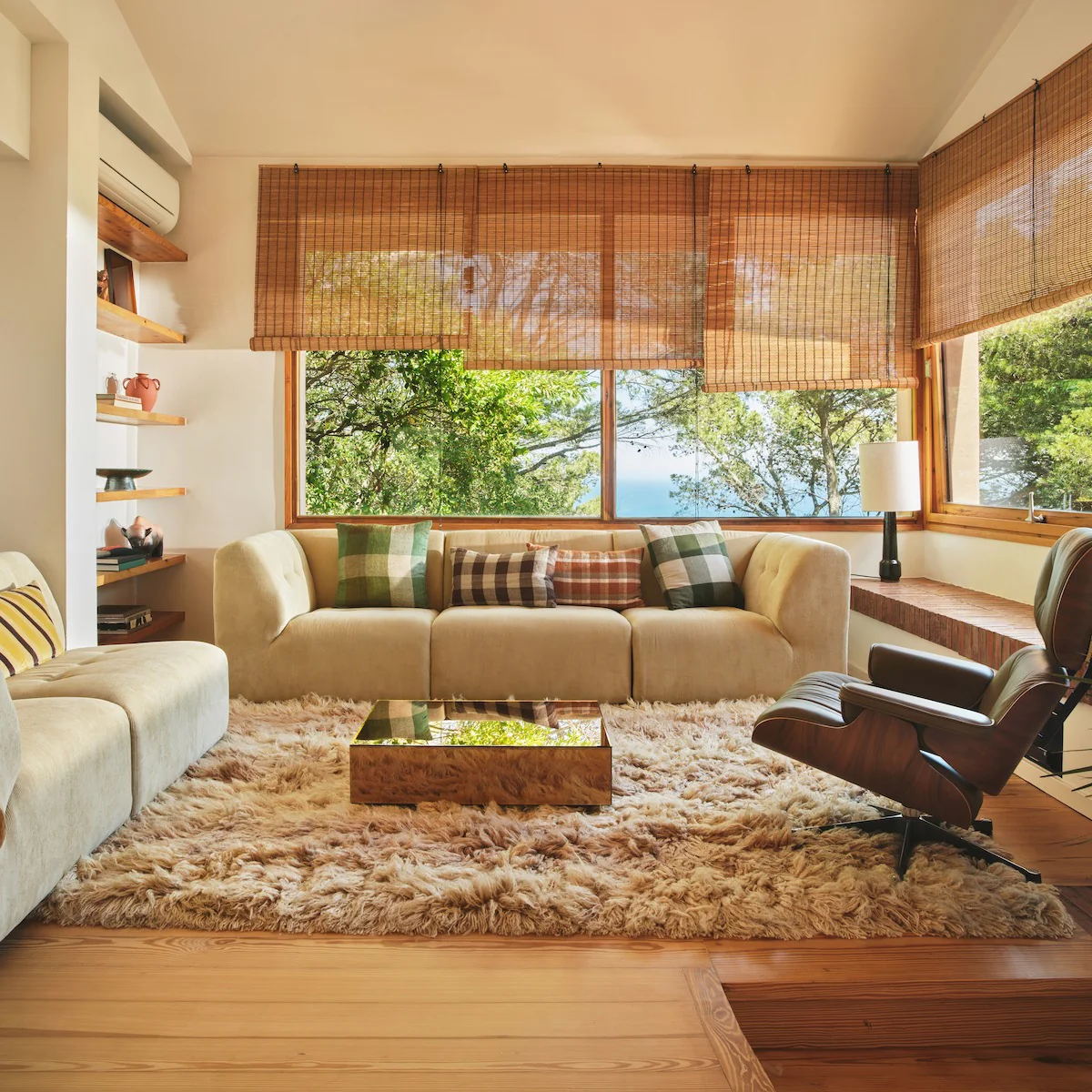 Mirror Block Coffee Table Smokey Brown, 90x90cm - Image 2