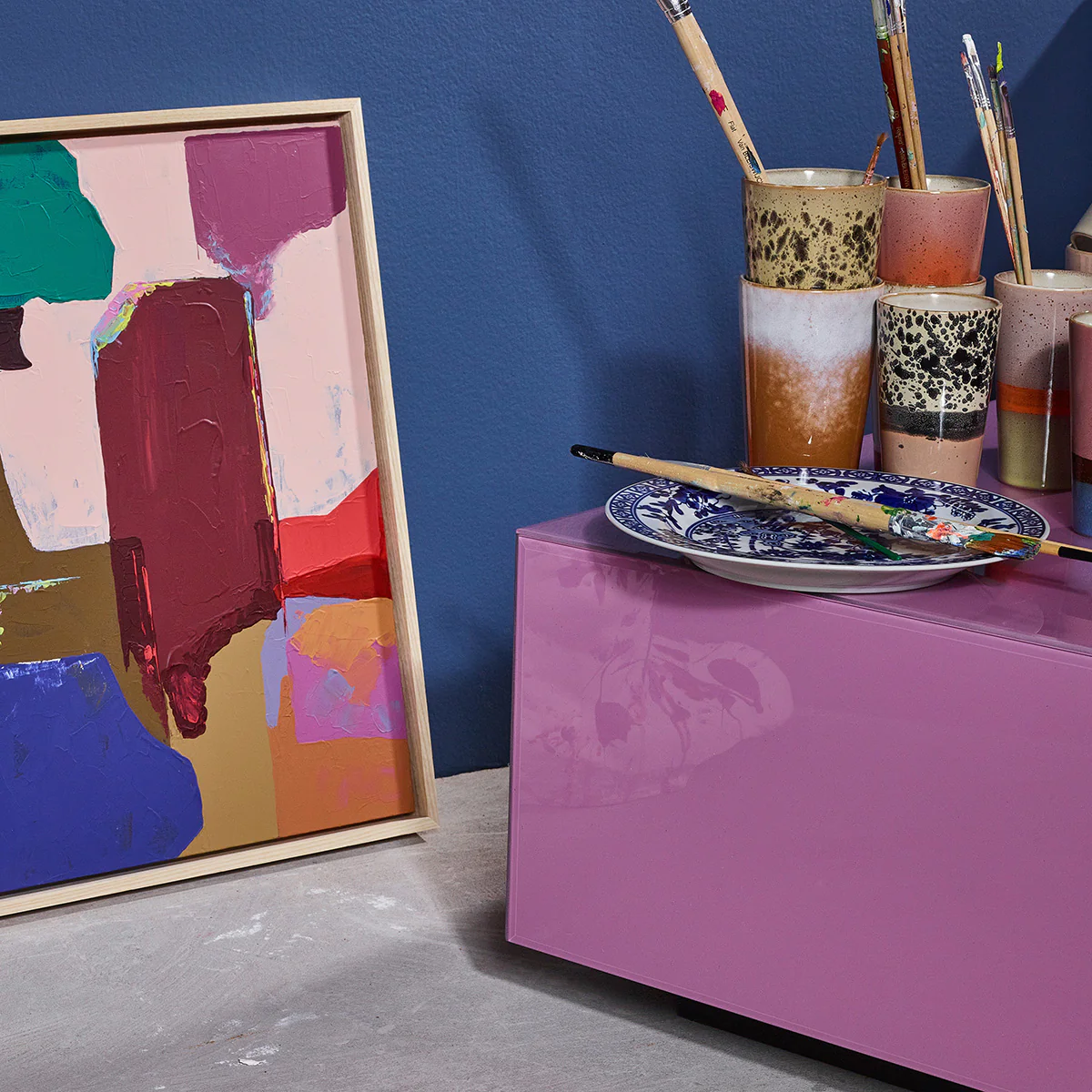 Mirror Block Table Pink - Image 3