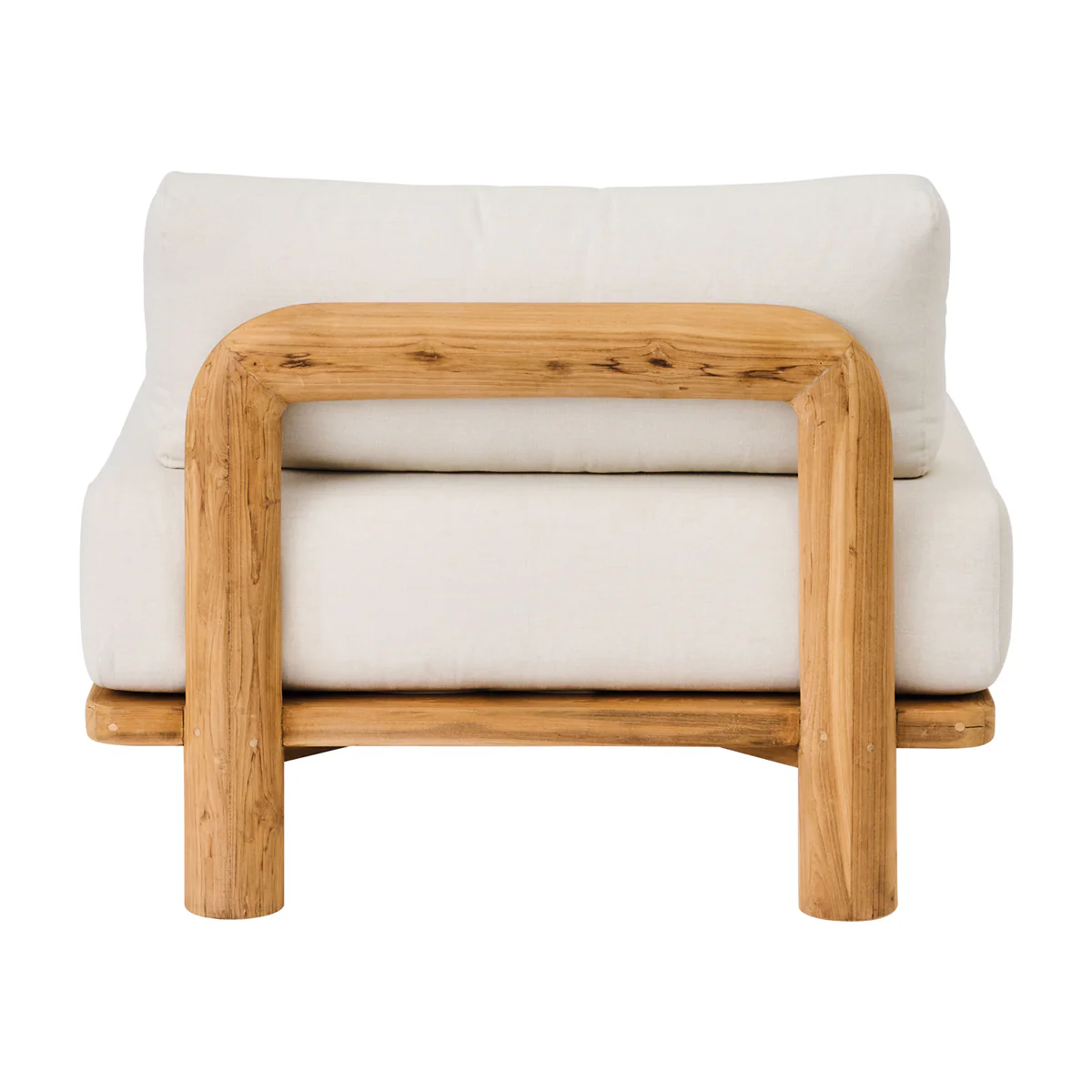 Module Single, w/QDF Cushion, Teak, 90x93xH40/60cm - Image 3