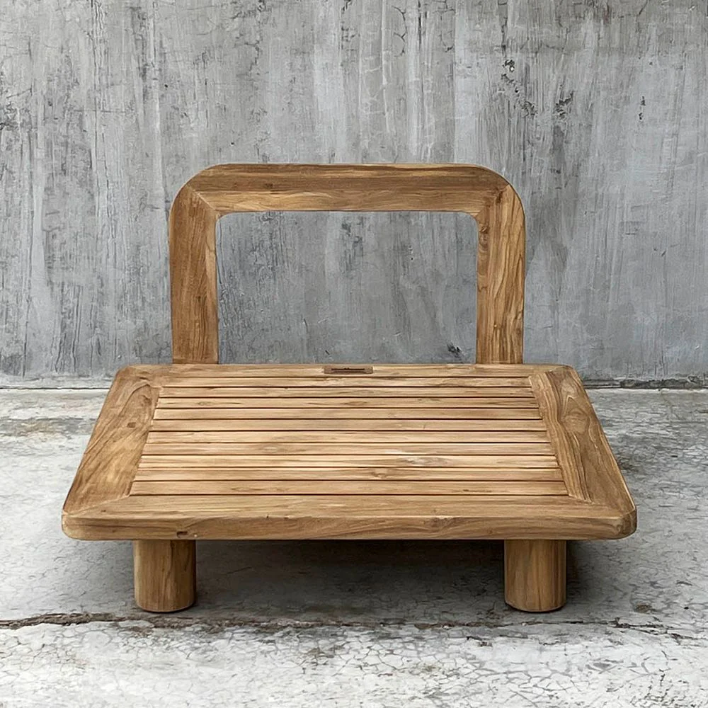 Module Single, w/QDF Cushion, Teak, 90x93xH40/60cm - Image 6