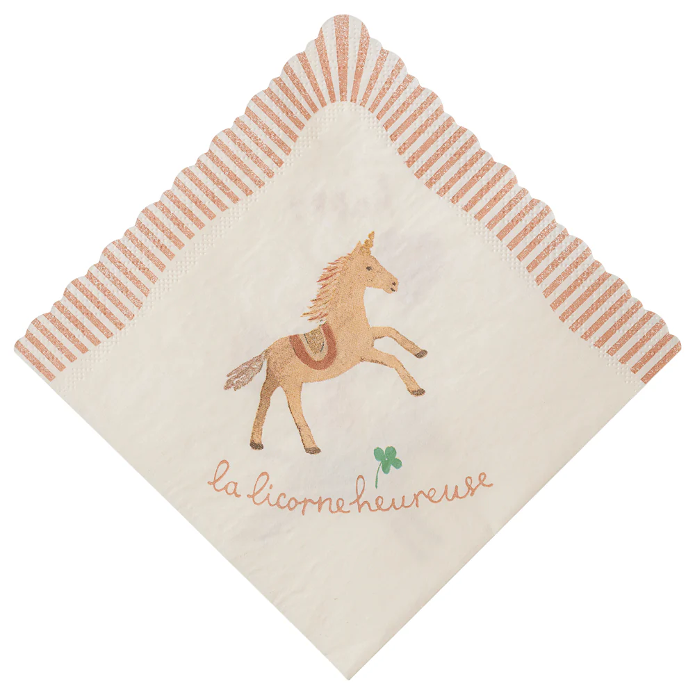 Napkin, Happy Birthday - Unicorn - Image 2