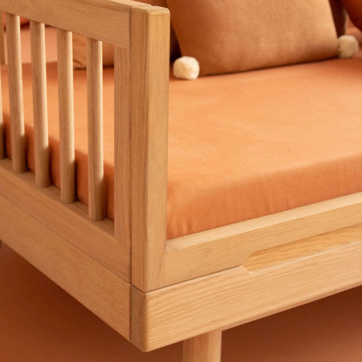 Pure Oak Wood Junior Bed - Image 10