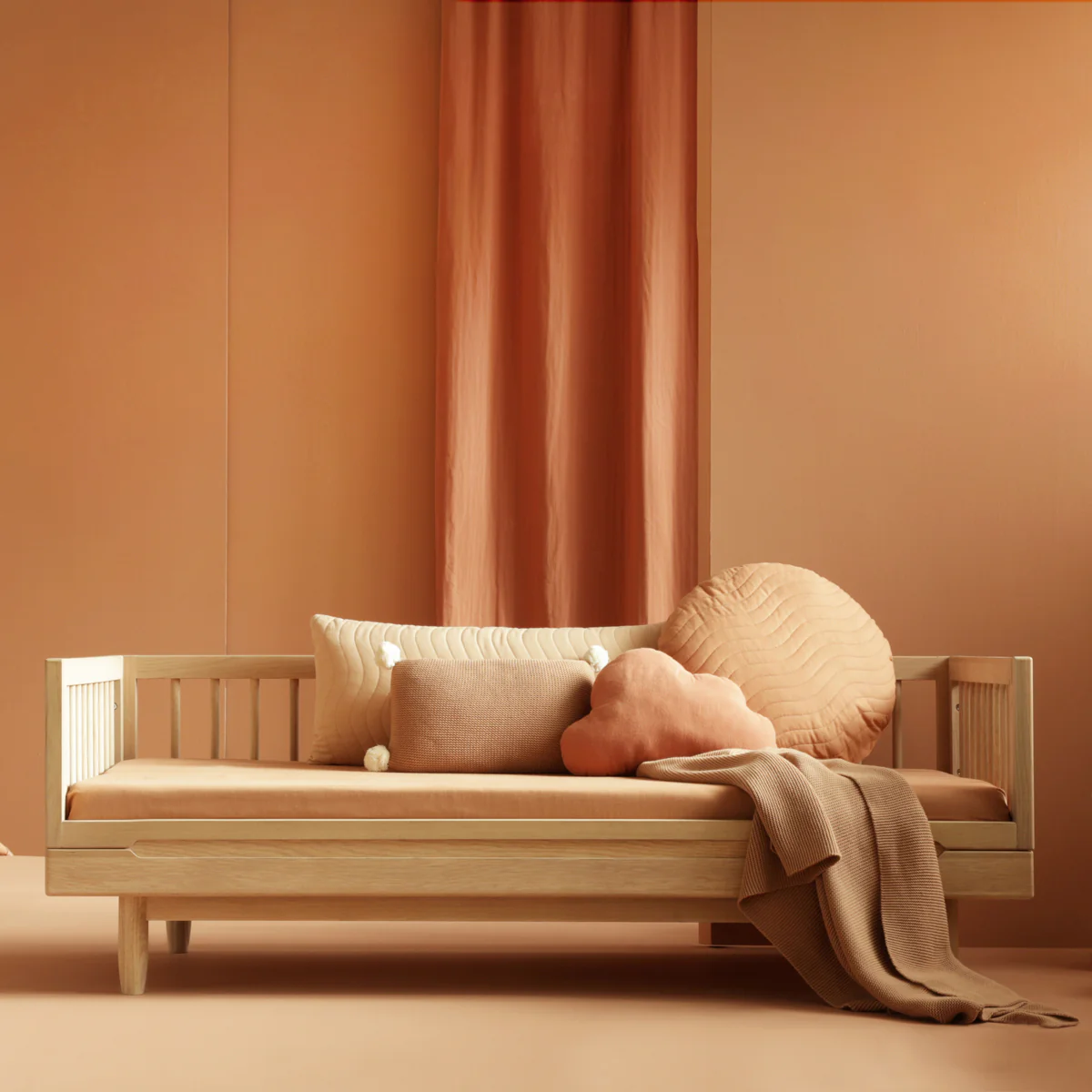 Pure Oak Wood Junior Bed - Image 12