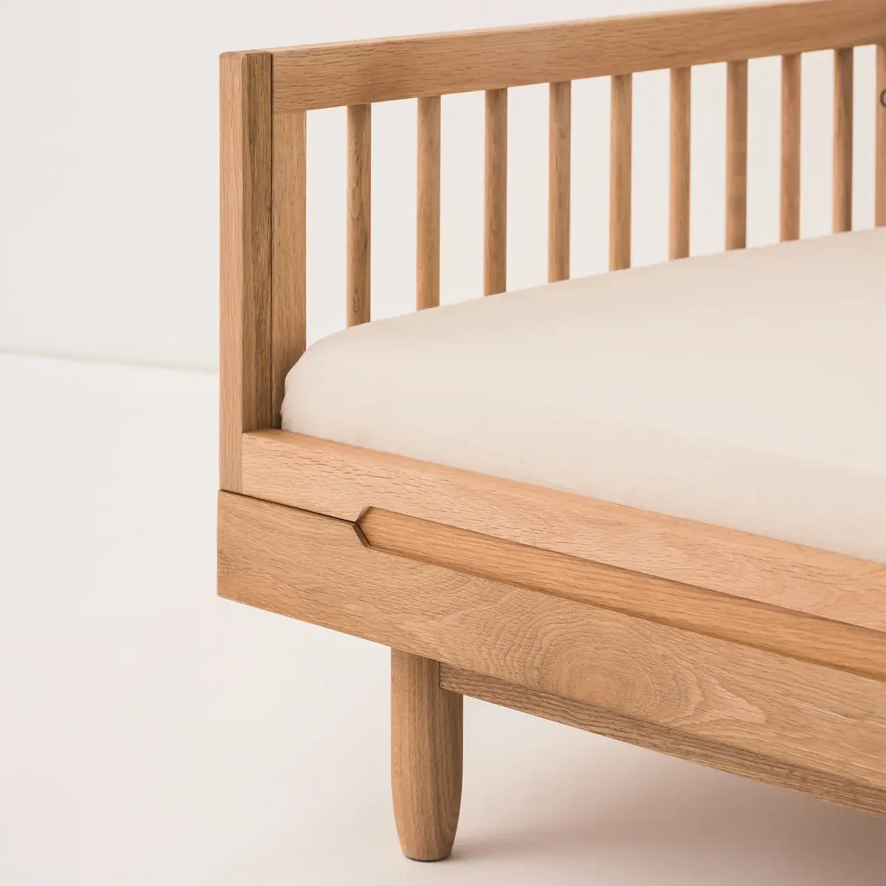 Pure Oak Wood Junior Bed - Image 3