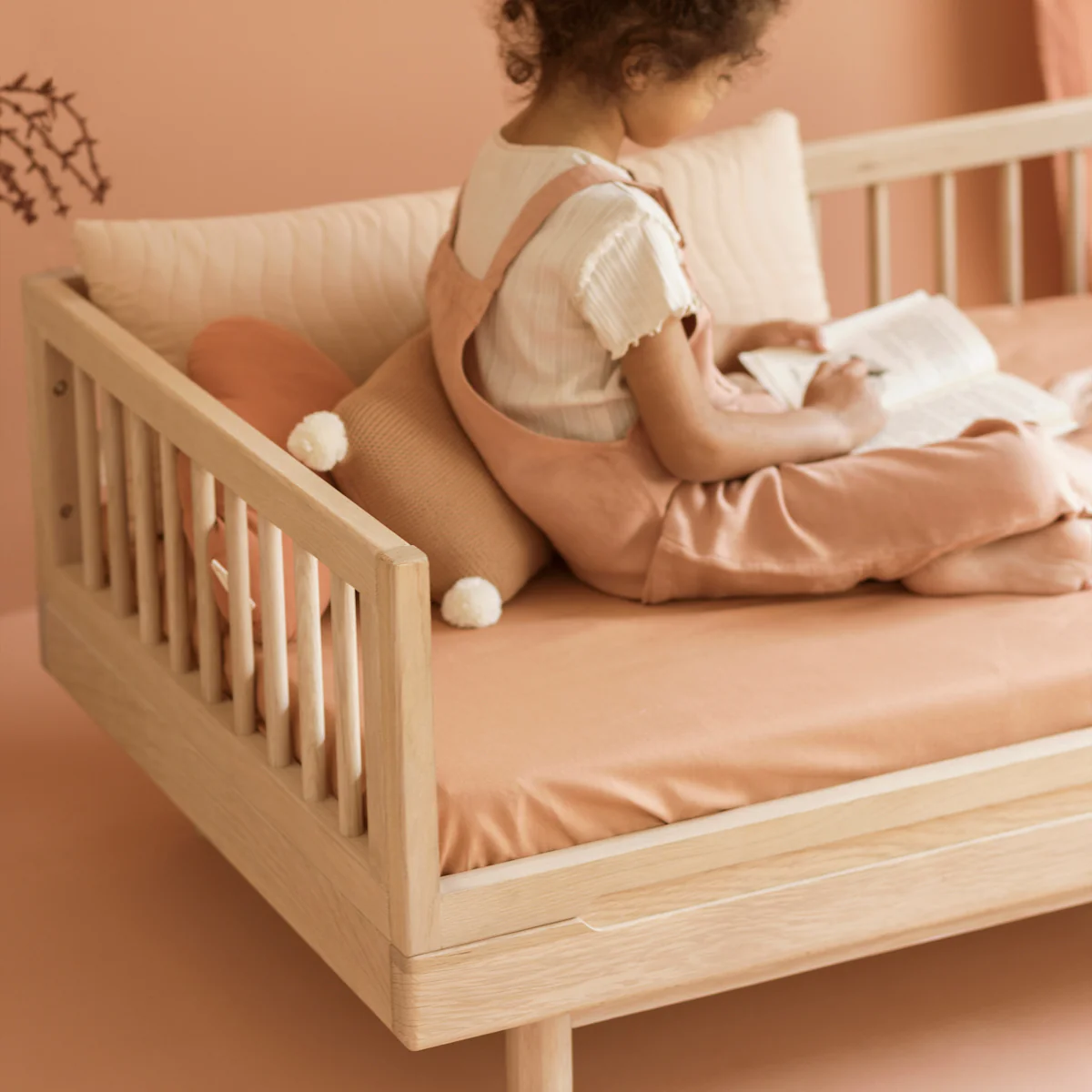 Pure Oak Wood Junior Bed - Image 6