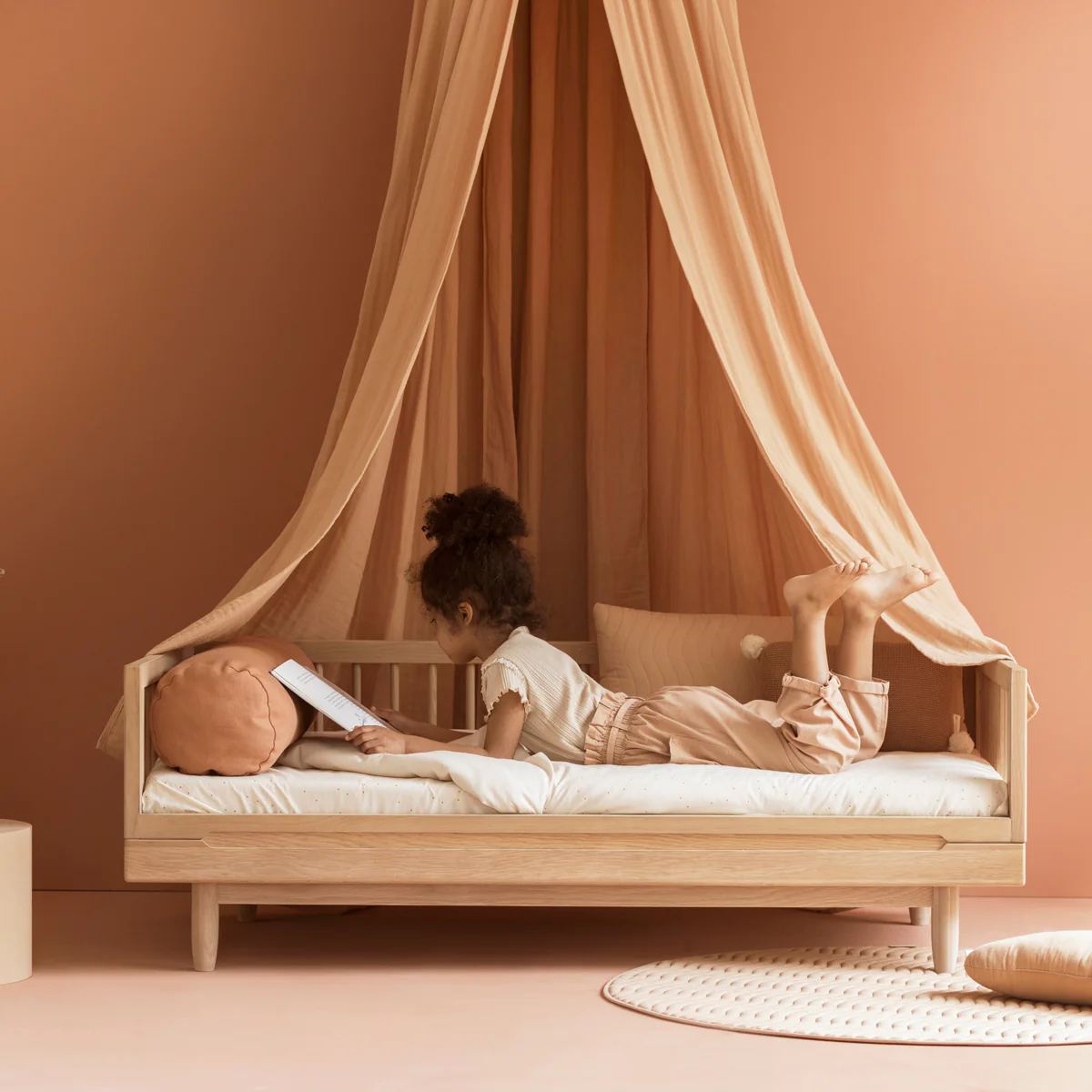 Pure Oak Wood Junior Bed - Image 7