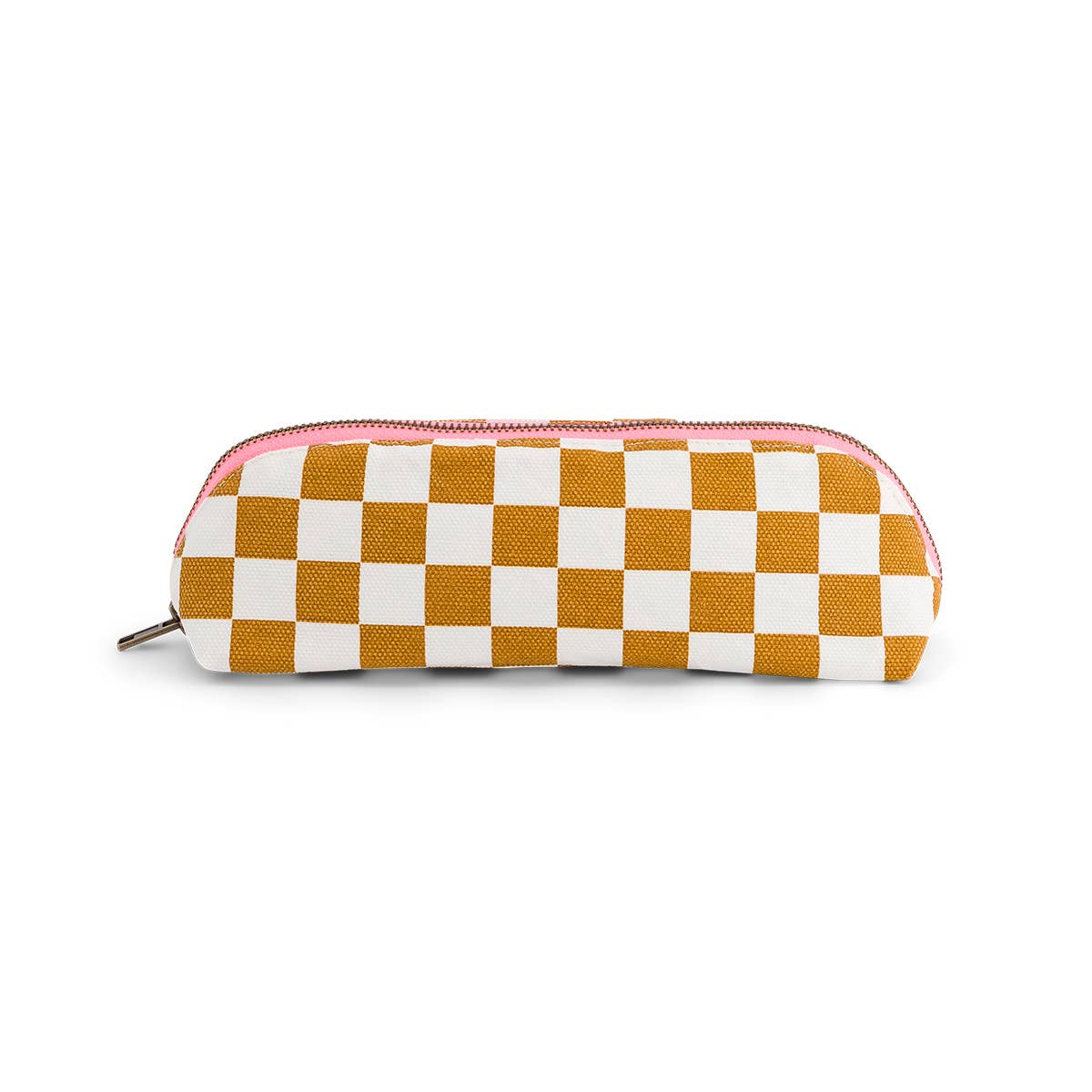 PENCIL CASE GASTON CHECKS CARAMEL