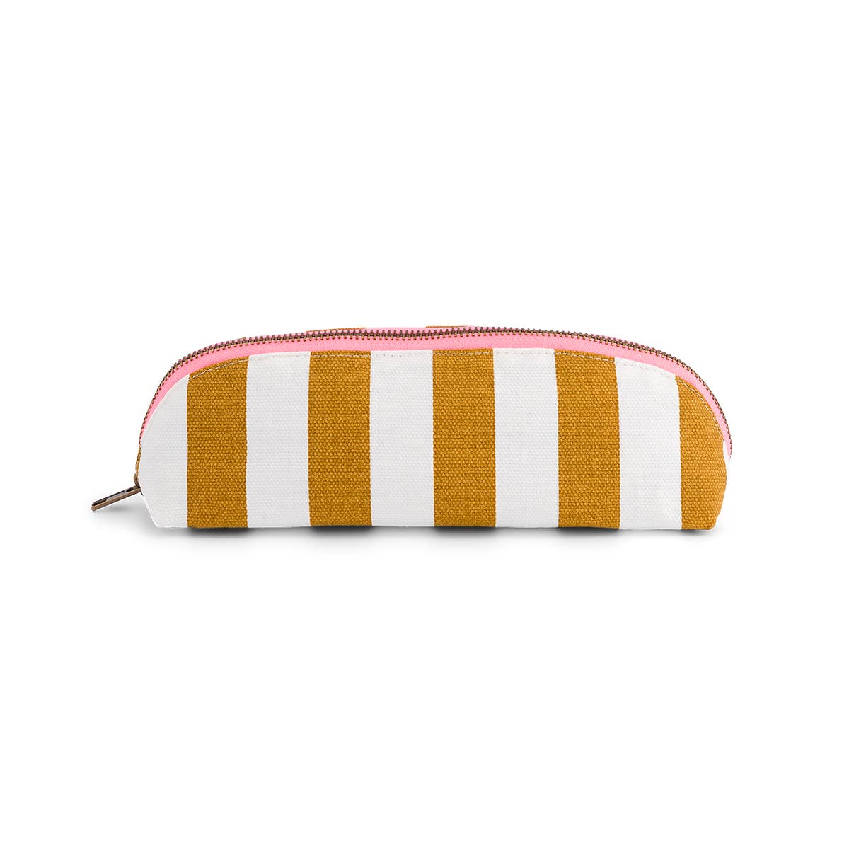 PENCIL CASE GASTON STRIPES ECRU CARAMEL