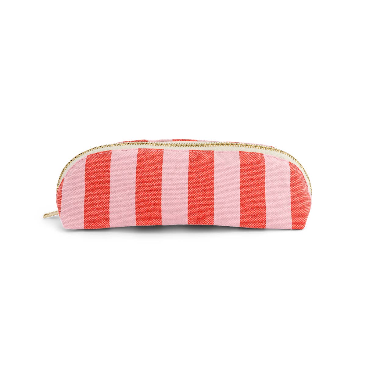 PENCIL CASE GASTON STRIPES TOMATO / CANDY PINK