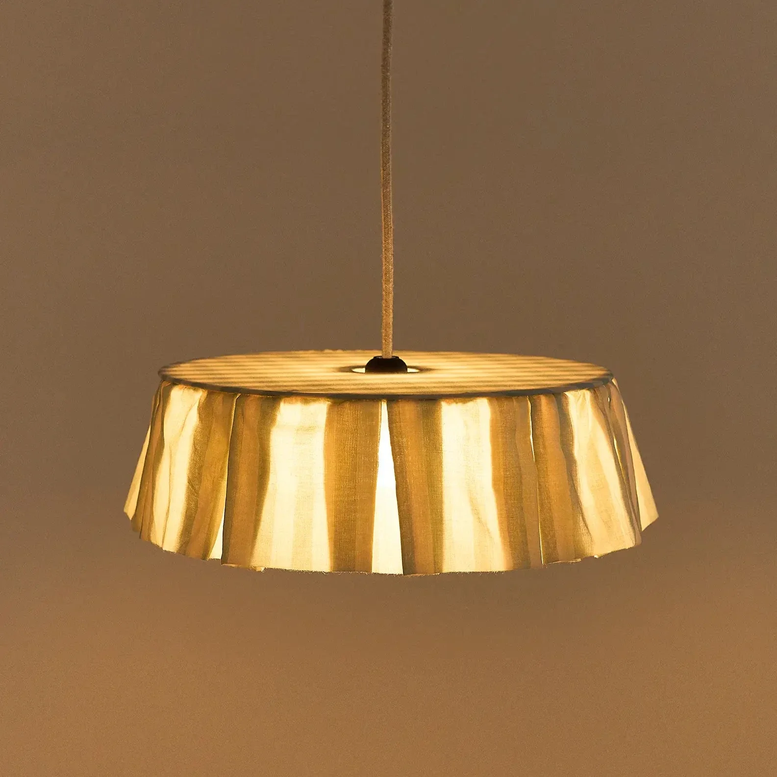 Pendant lampshade diam. 40cm Vibes - Turquoise Stripes - Image 3