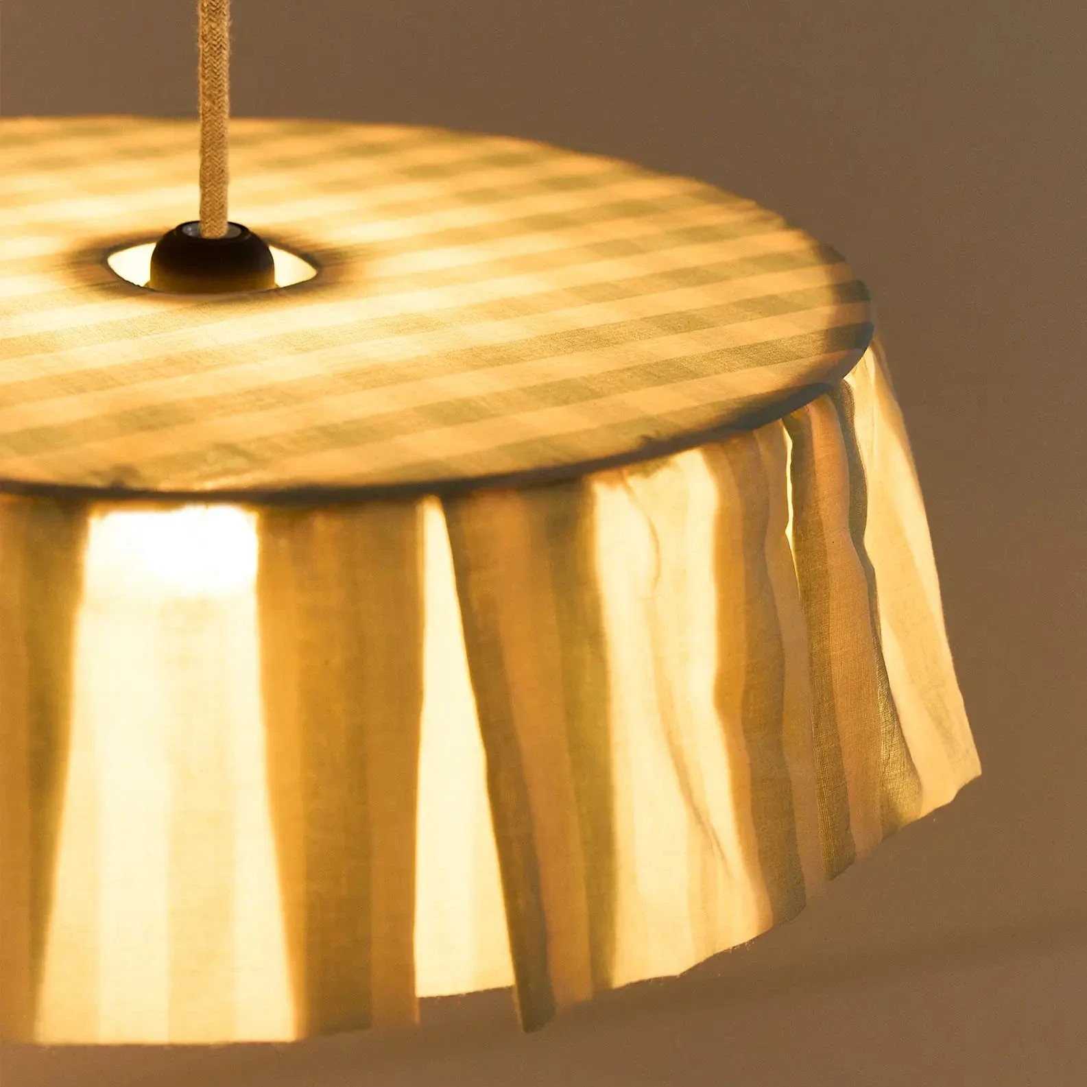 Pendant lampshade diam. 40cm Vibes - Turquoise Stripes - Image 5