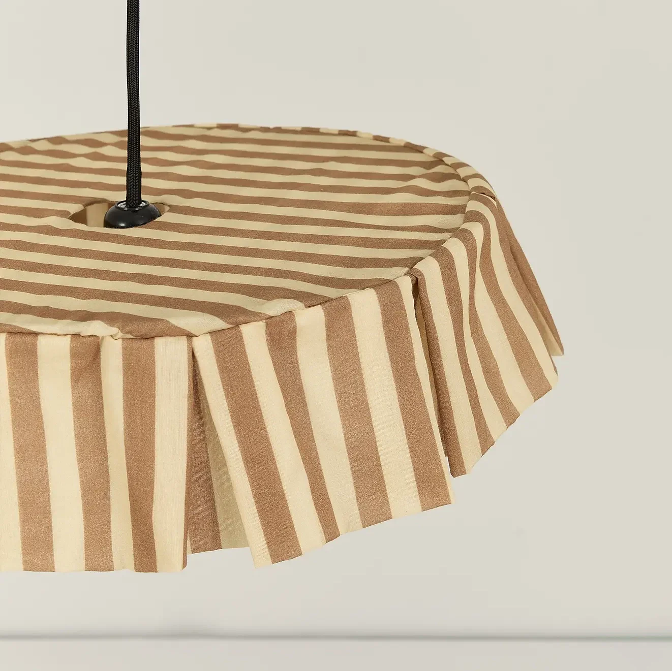 Pendant lampshade diam. 40cm Vibes - Brown Stripes - Image 4