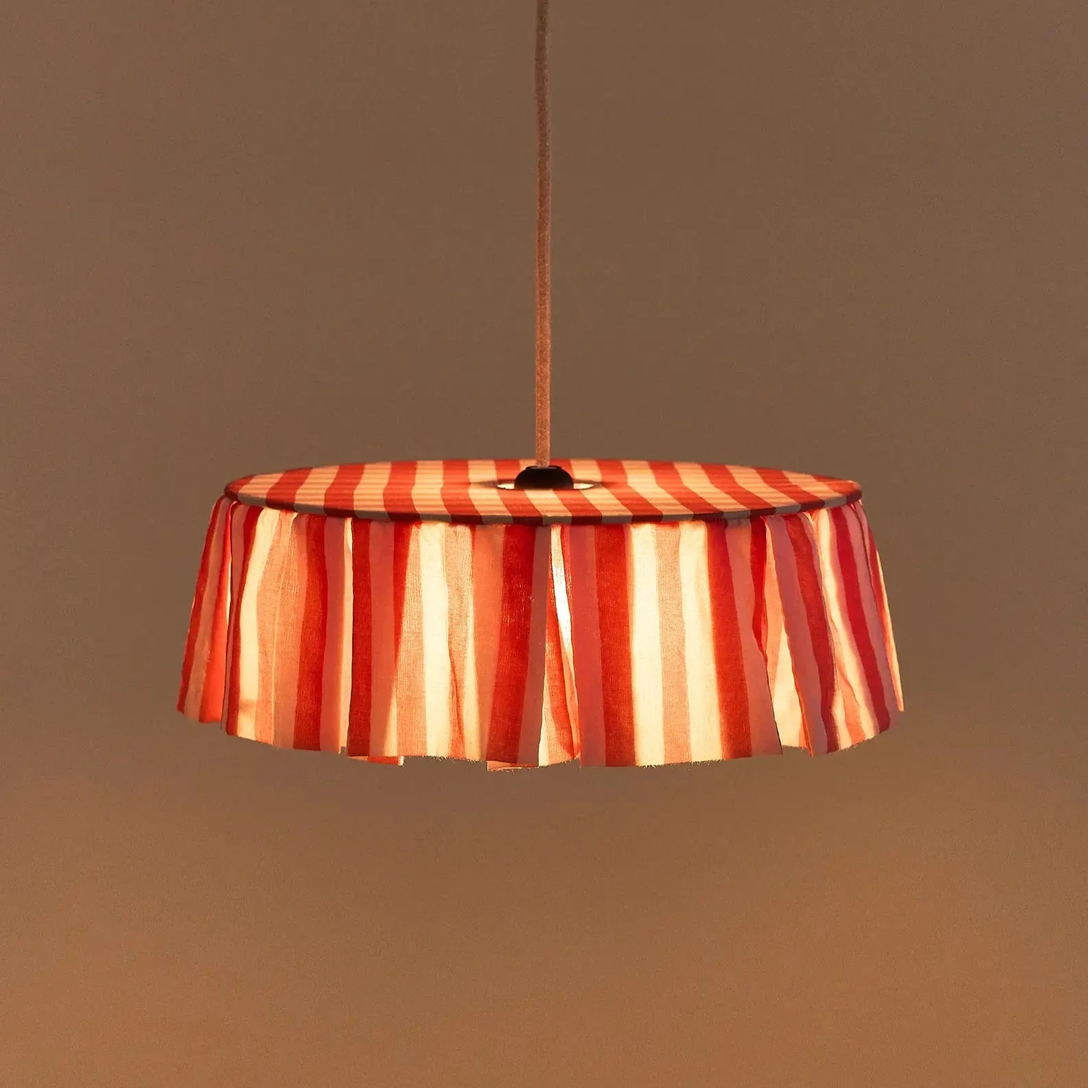 Pendant lampshade diam. 40cm Vibes - Red Stripes - Image 3