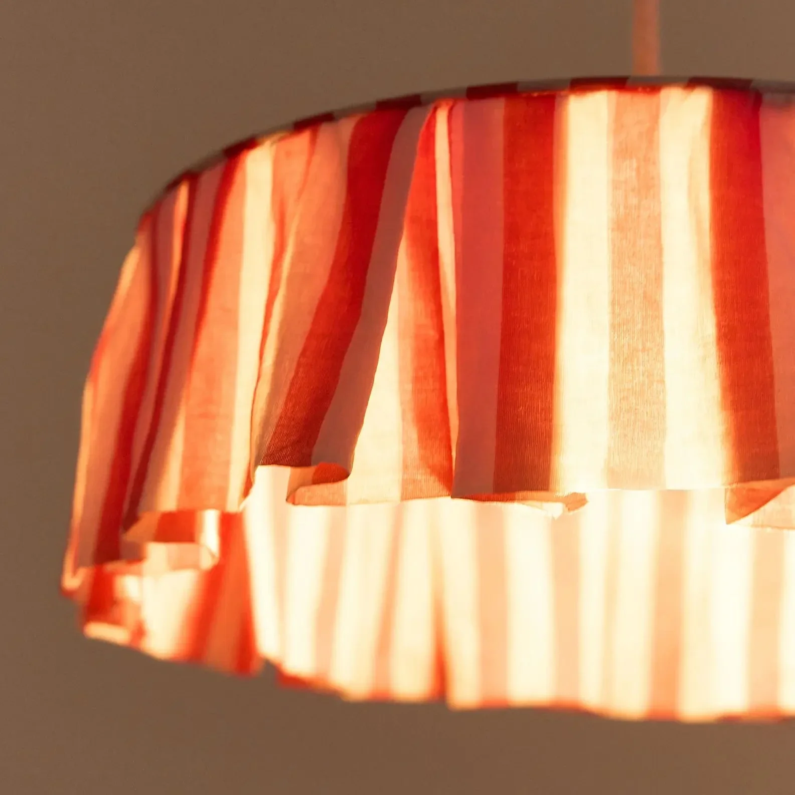 Pendant lampshade diam. 40cm Vibes - Red Stripes - Image 6