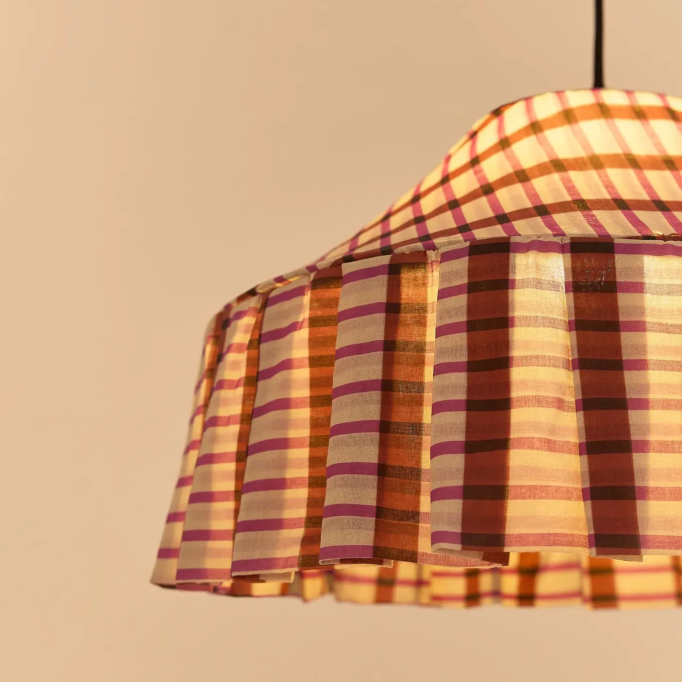 Pre-order Pendant Lampshade Diam. 50cm Nicole - Brown Purple Mosaic - Image 5