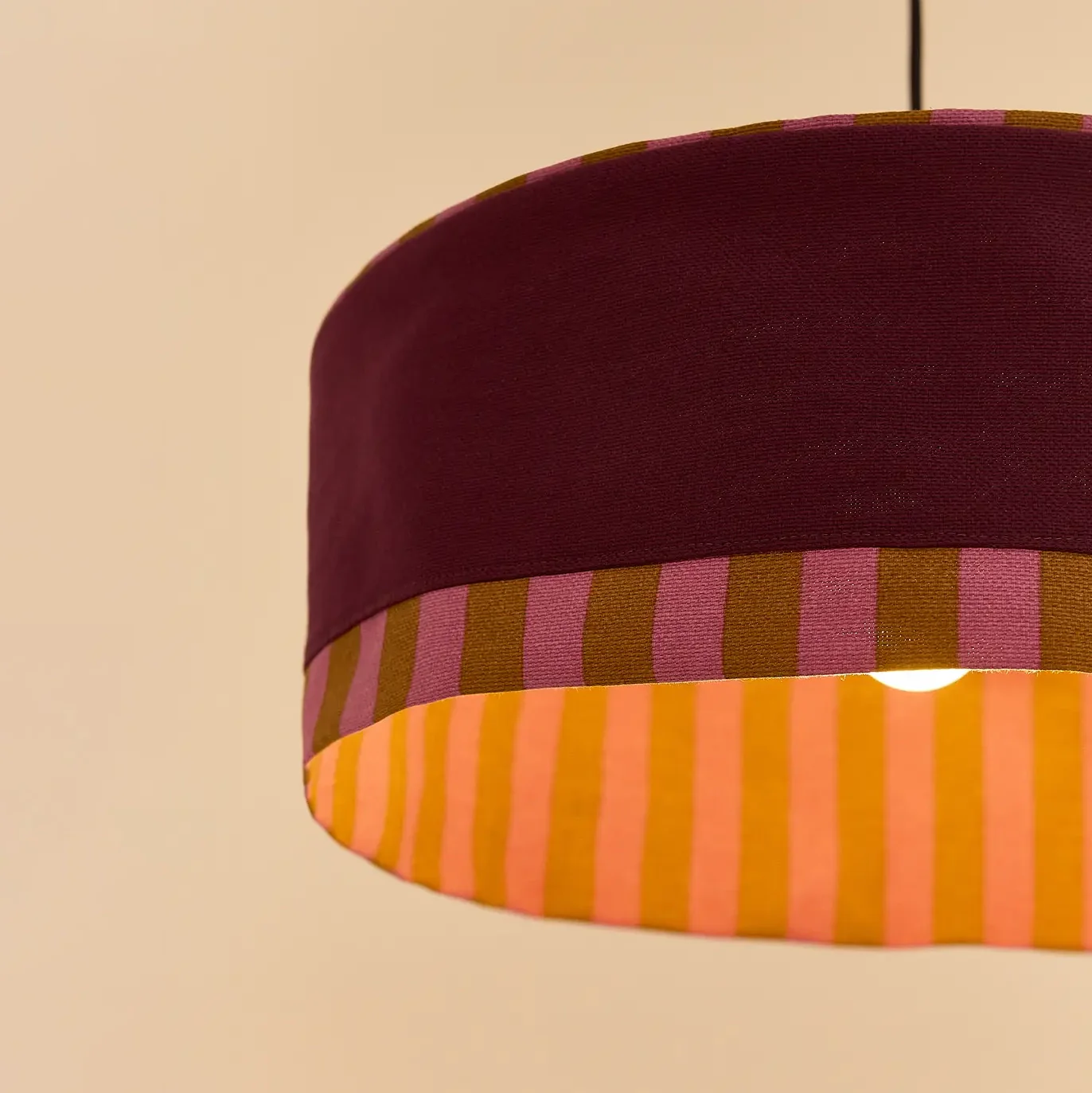 Pendant Lampshade Diam. 50cm Paul - Prune - Image 2